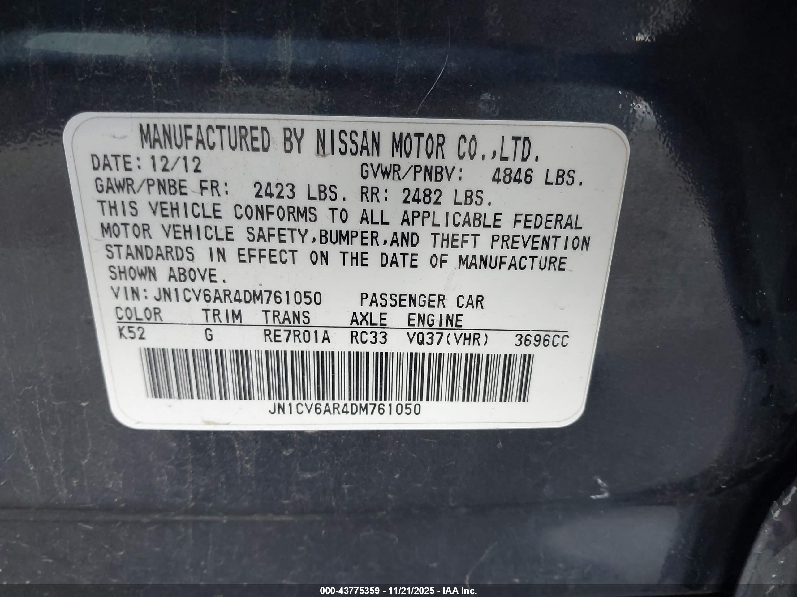 INFINITI G37X image 9