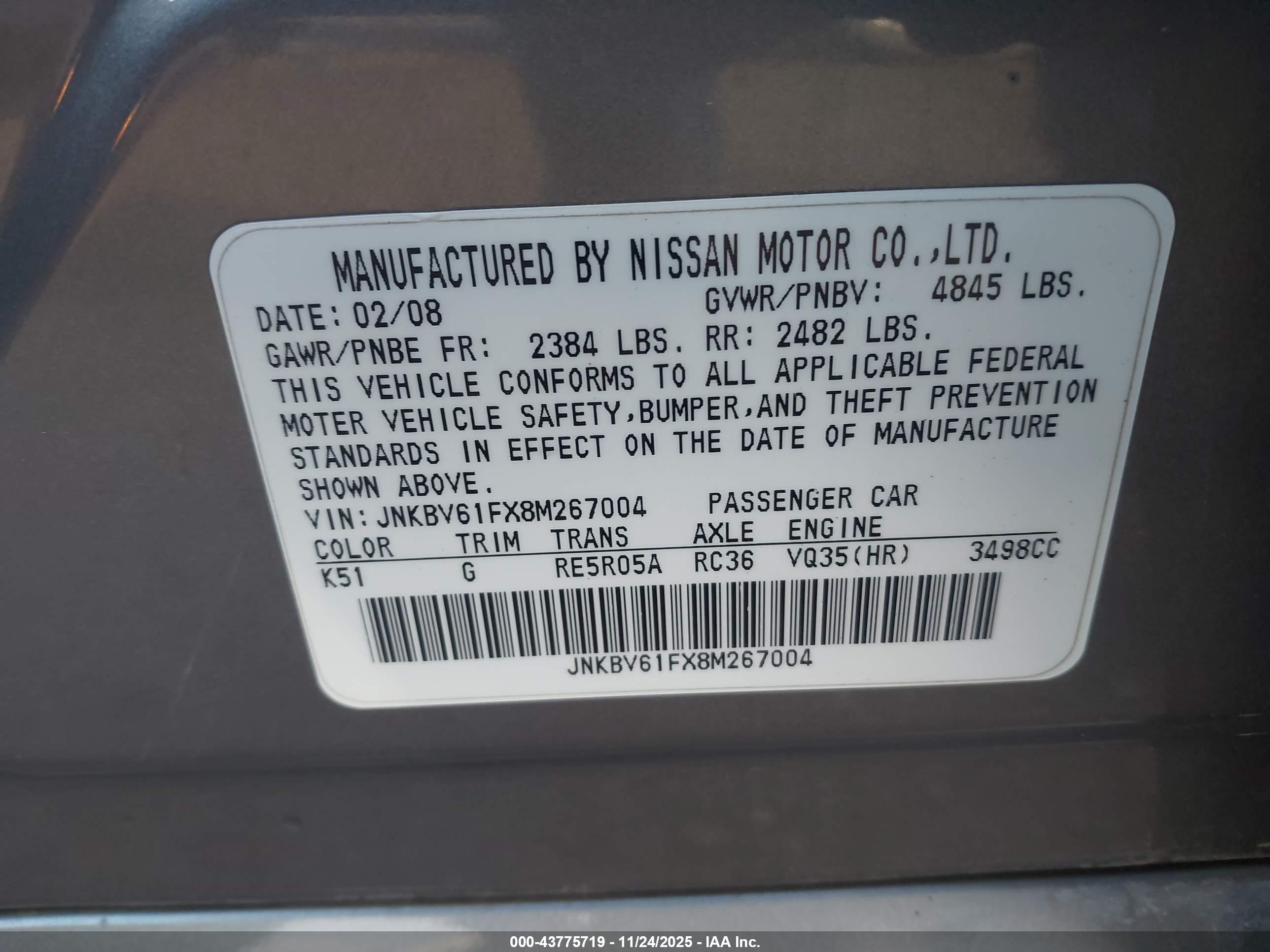 INFINITI G35X image 9