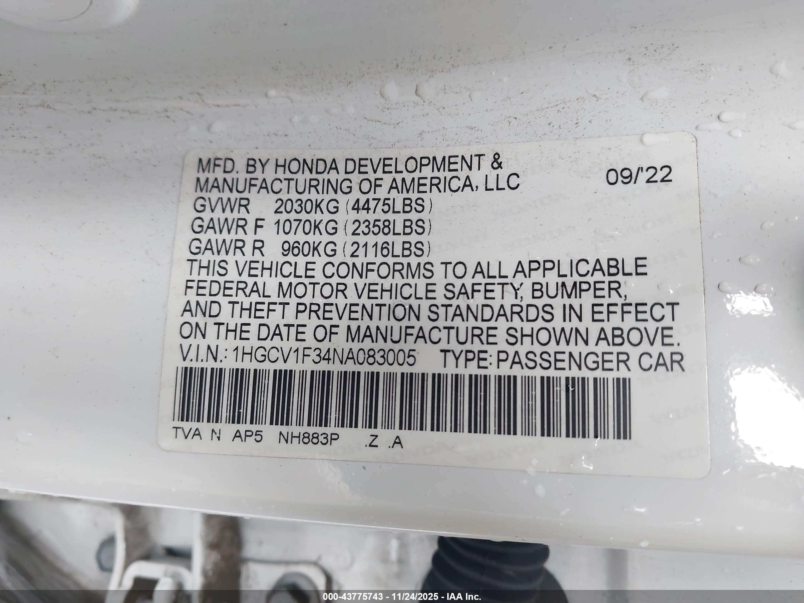 HONDA ACCORD image 9