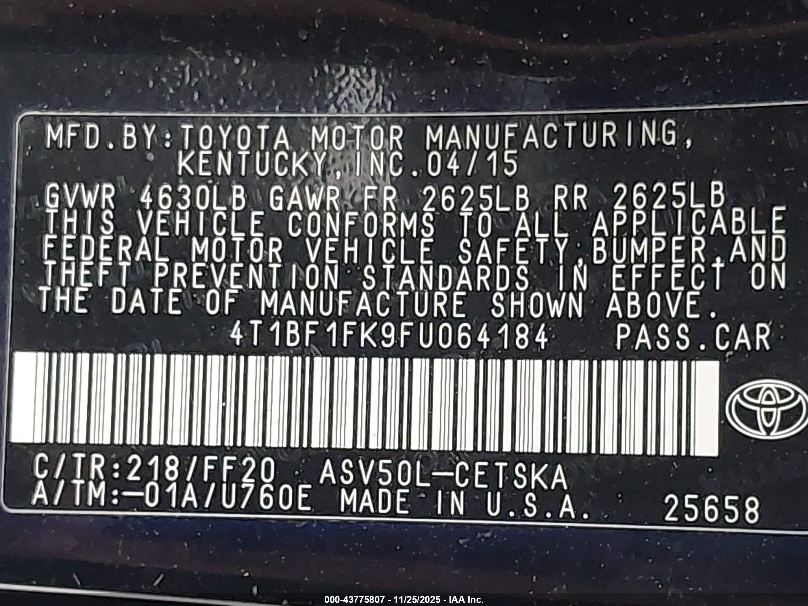 TOYOTA CAMRY image 9