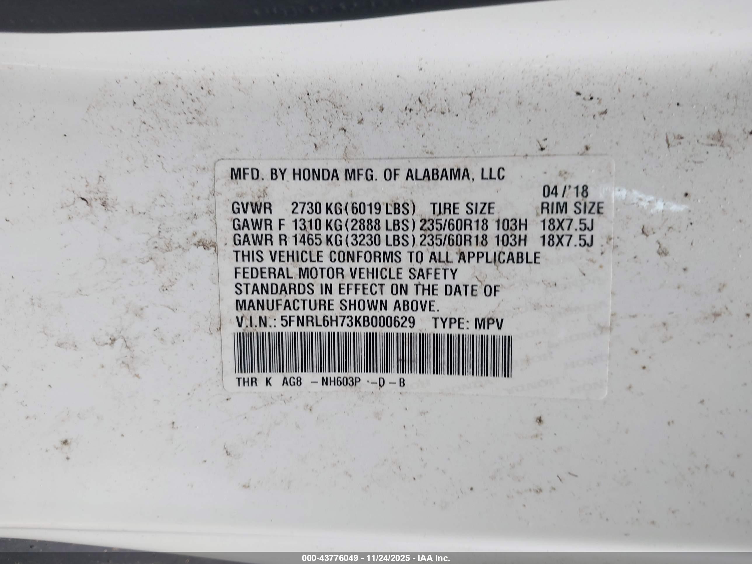 HONDA ODYSSEY image 9