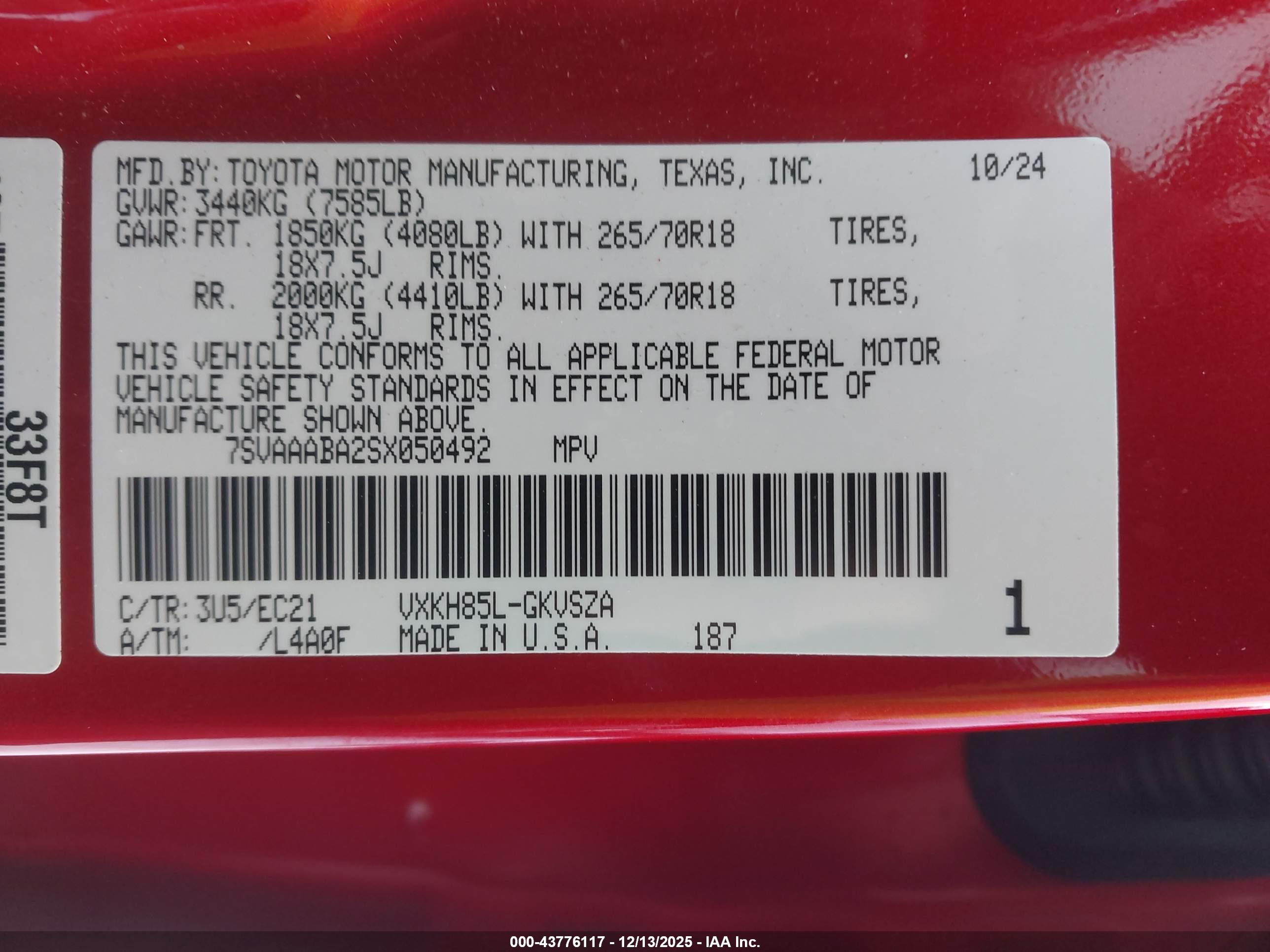 TOYOTA SEQUOIA image 9