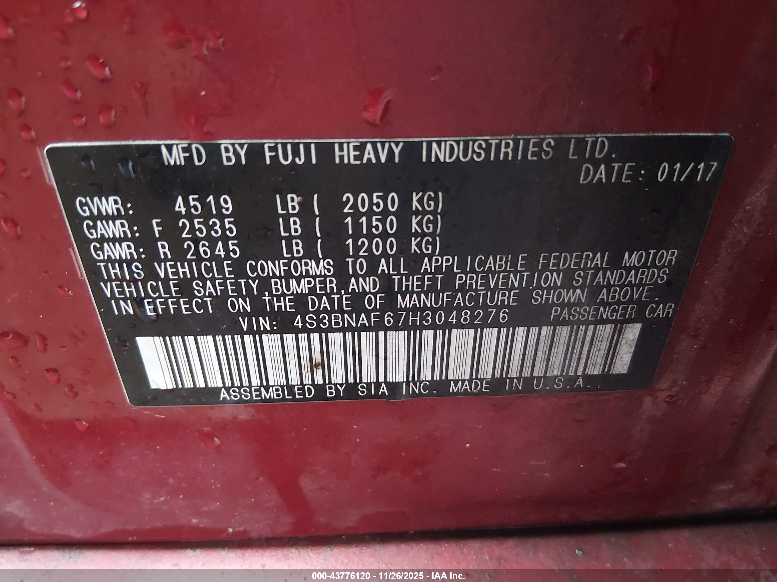 SUBARU LEGACY image 9