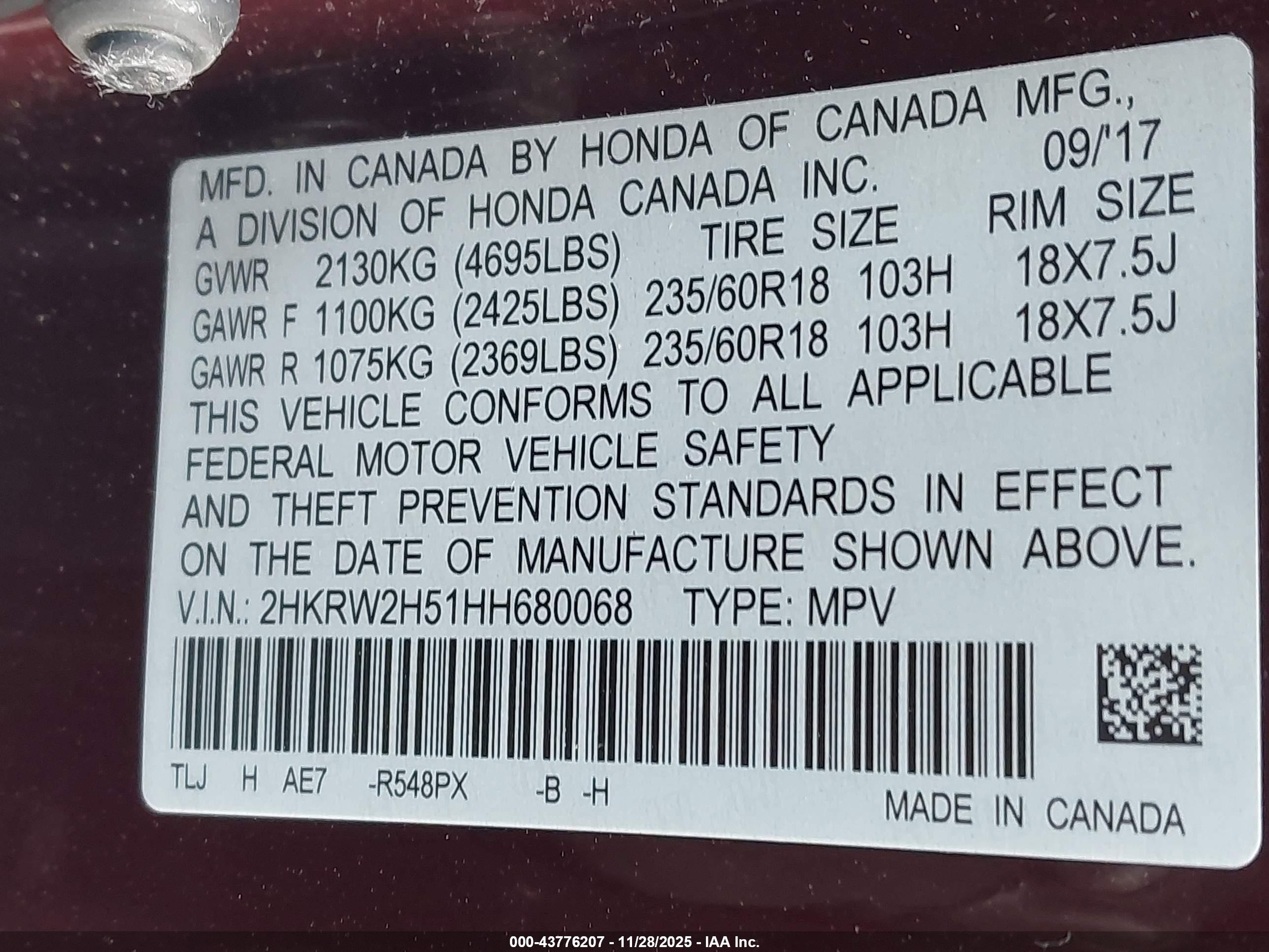 HONDA CR-V image 9