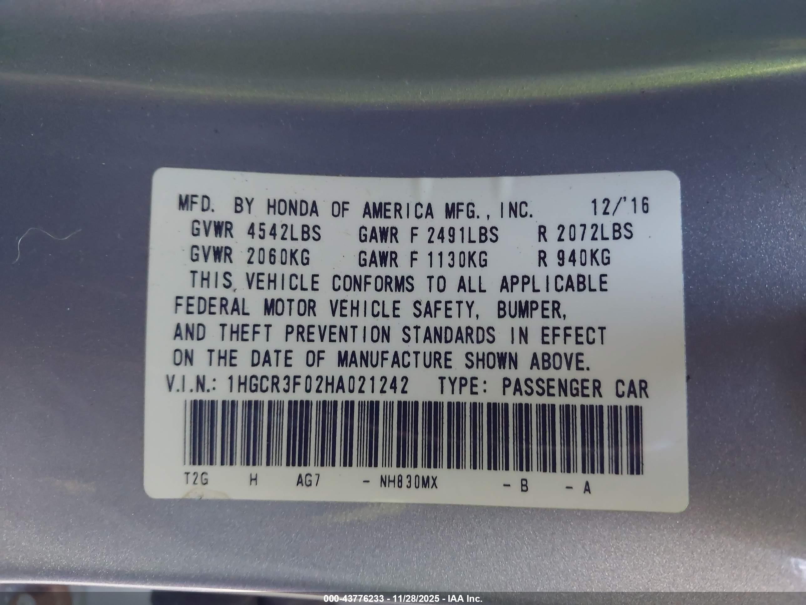HONDA ACCORD image 9