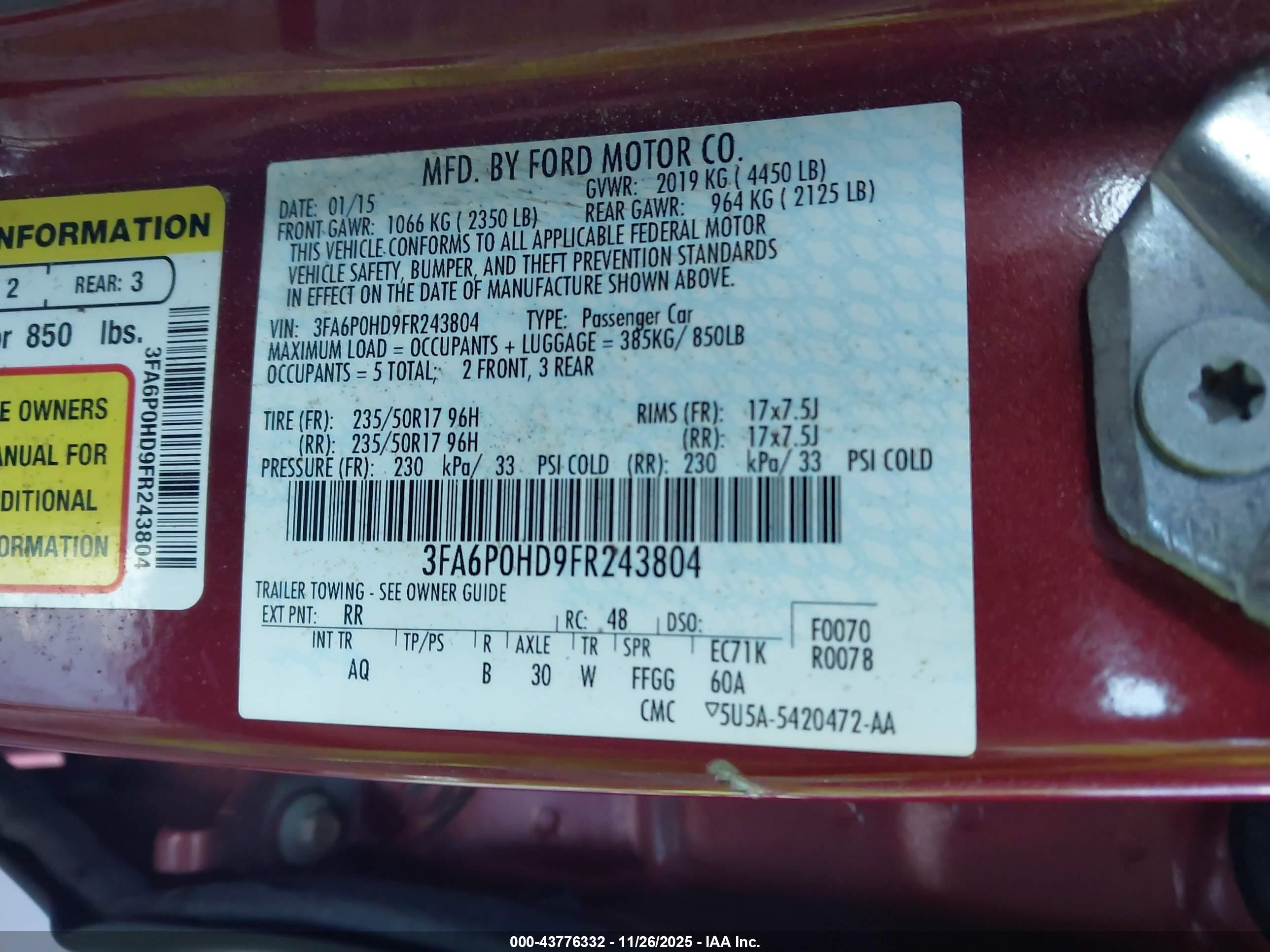 FORD FUSION image 9