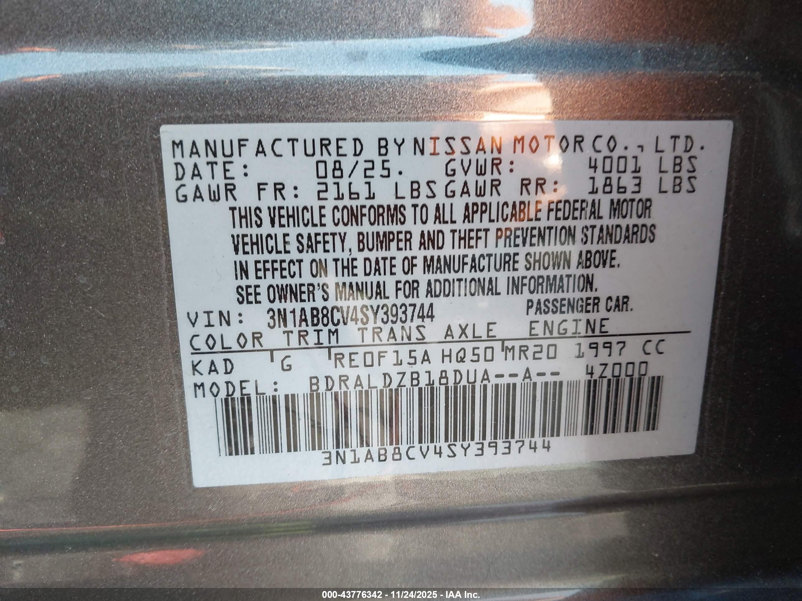 NISSAN SENTRA image 9