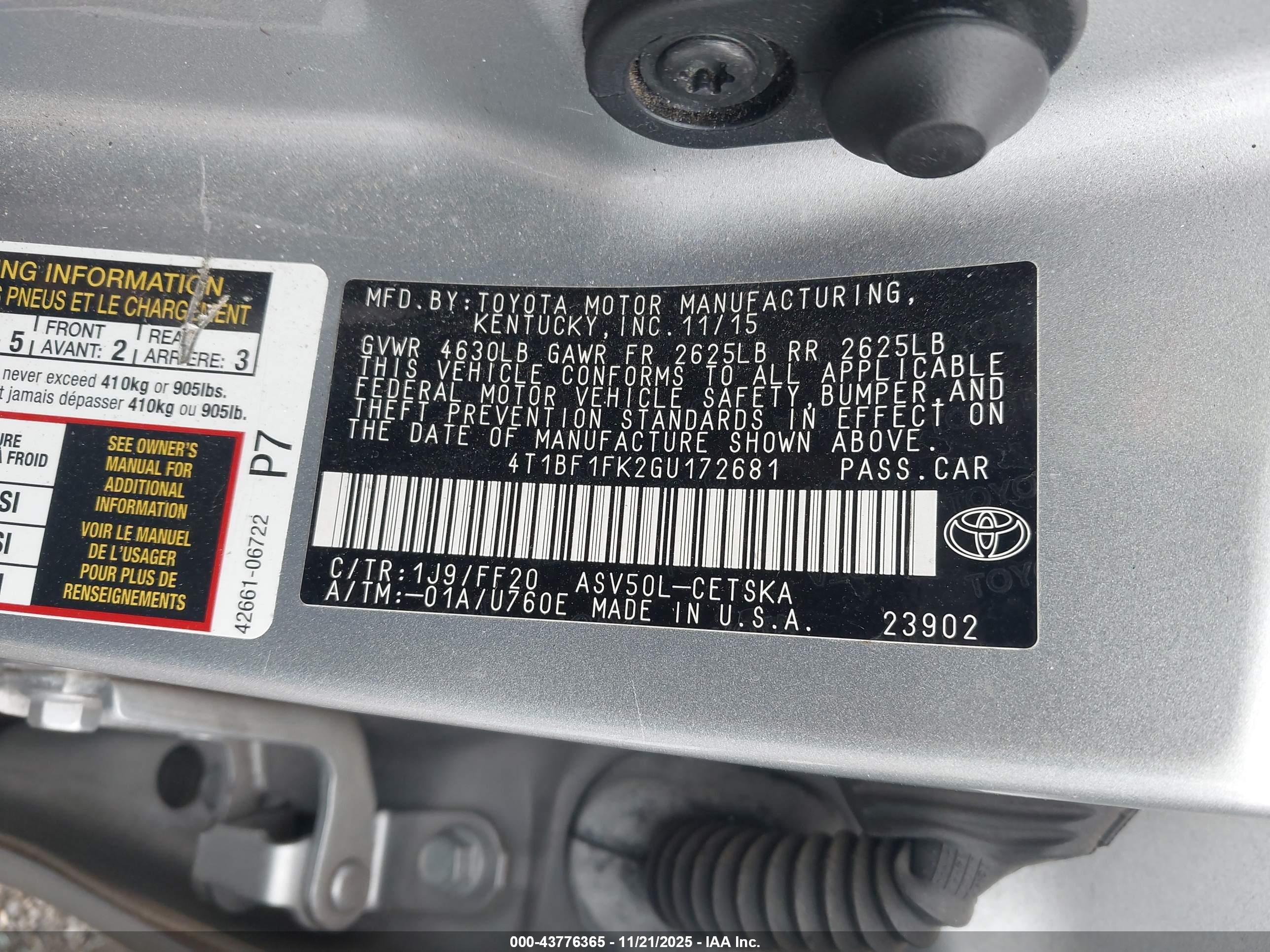 TOYOTA CAMRY image 9