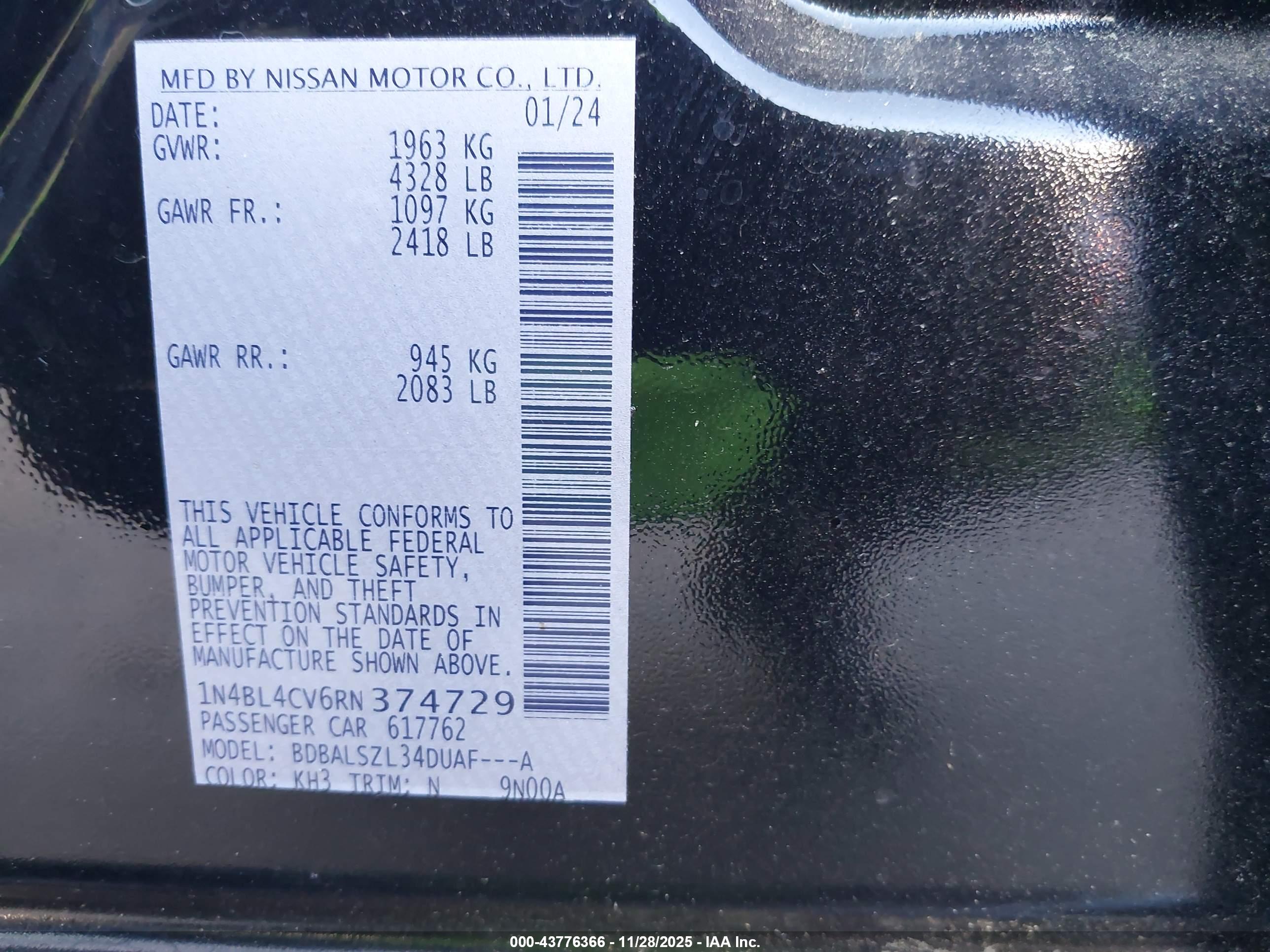 NISSAN ALTIMA image 9