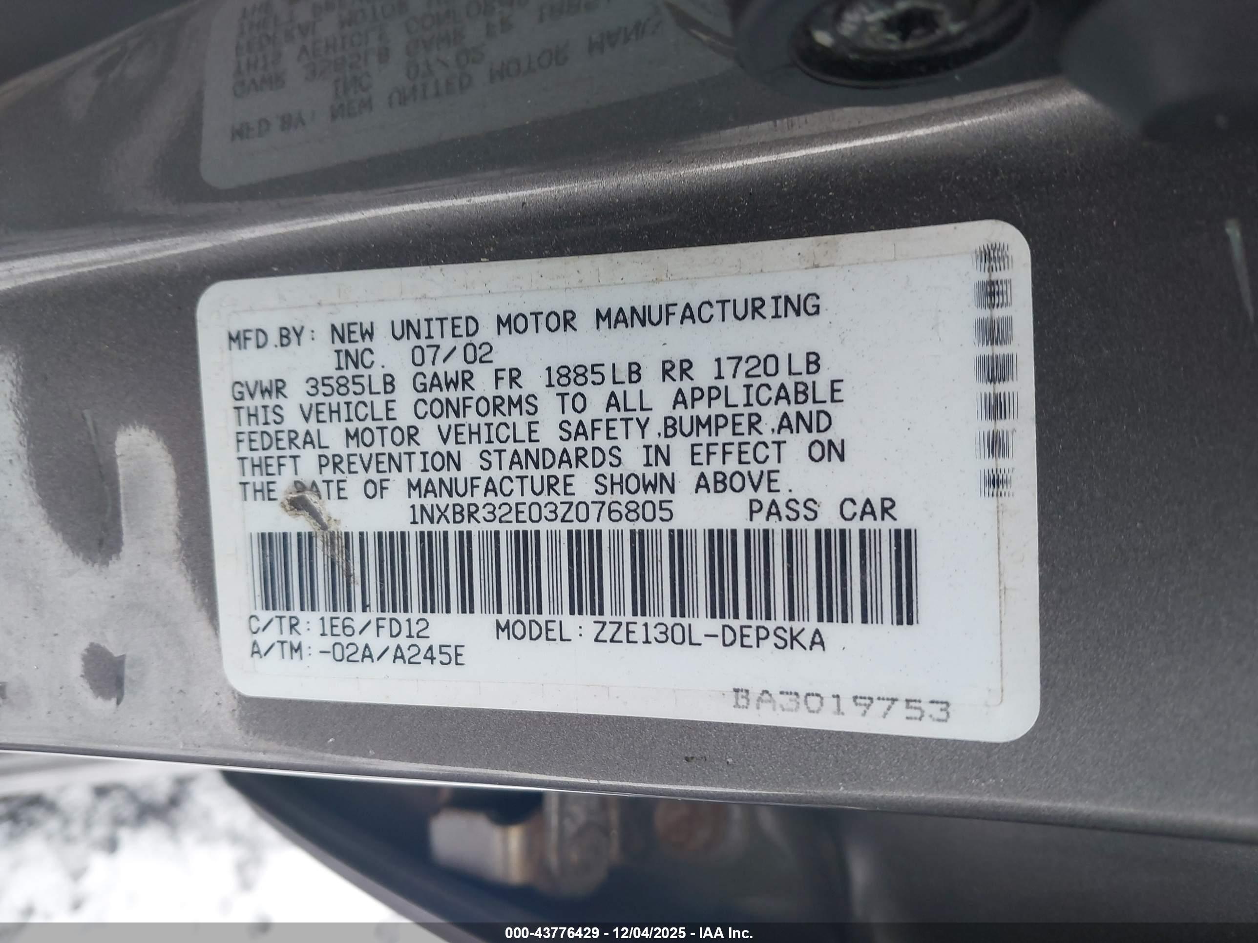 TOYOTA COROLLA image 9
