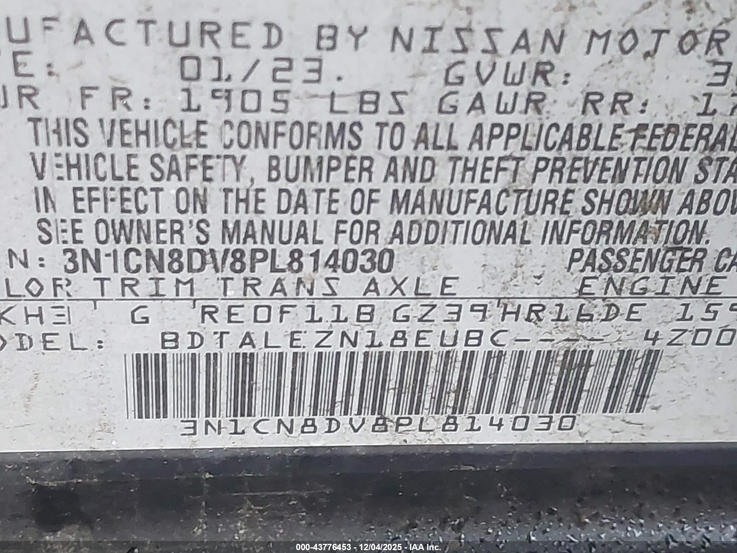 NISSAN VERSA image 9