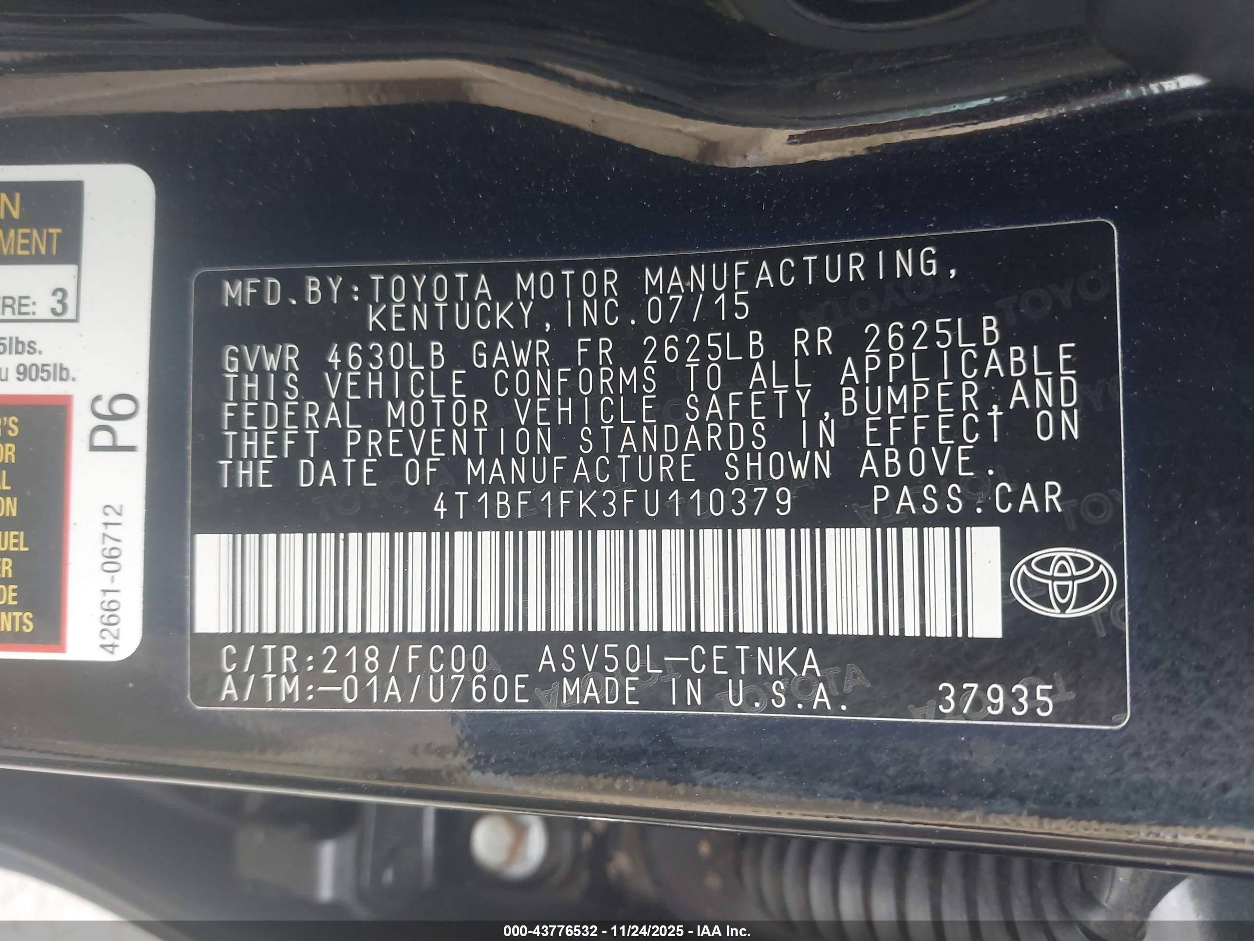 TOYOTA CAMRY image 9
