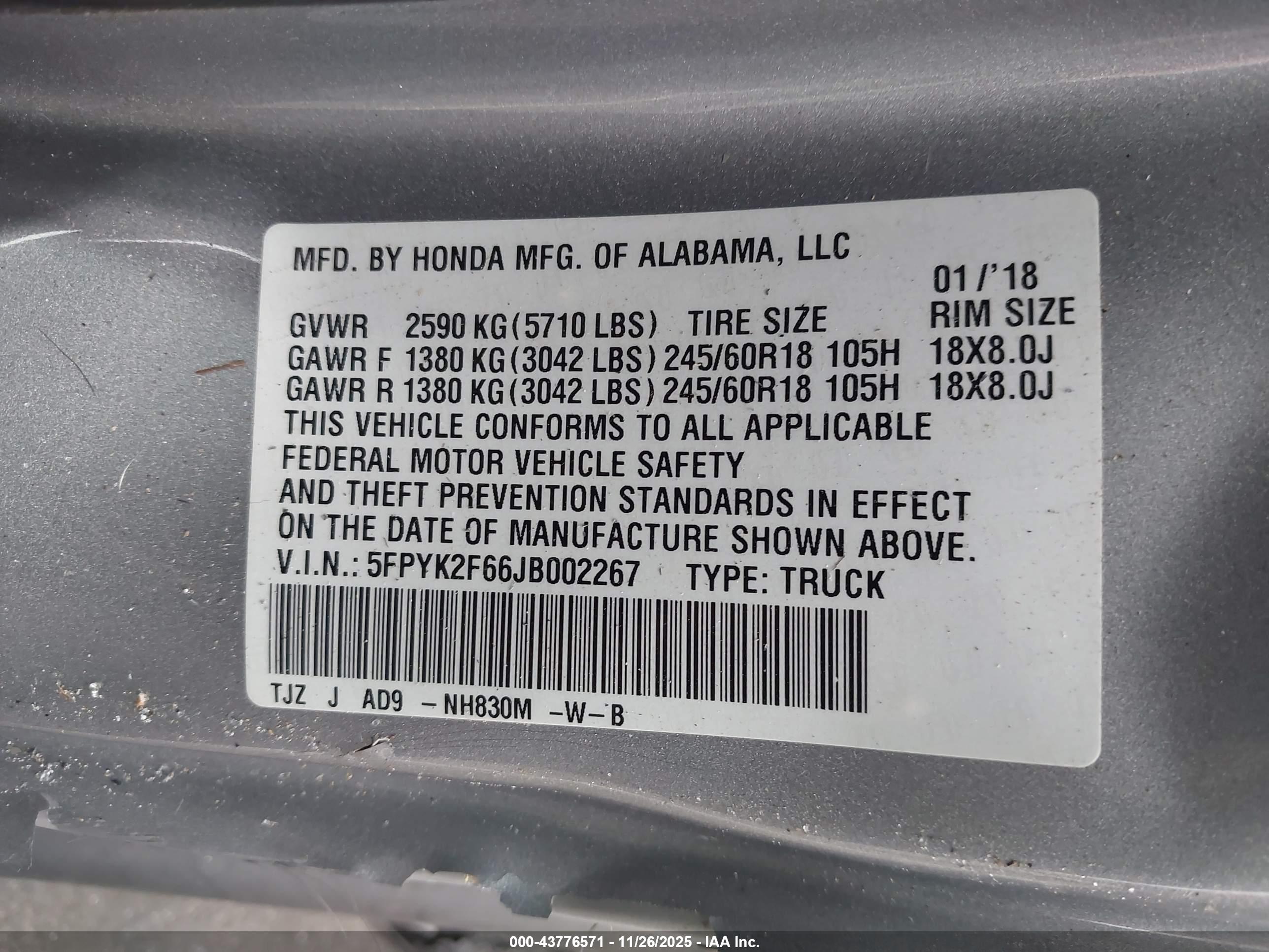 HONDA RIDGELINE image 9