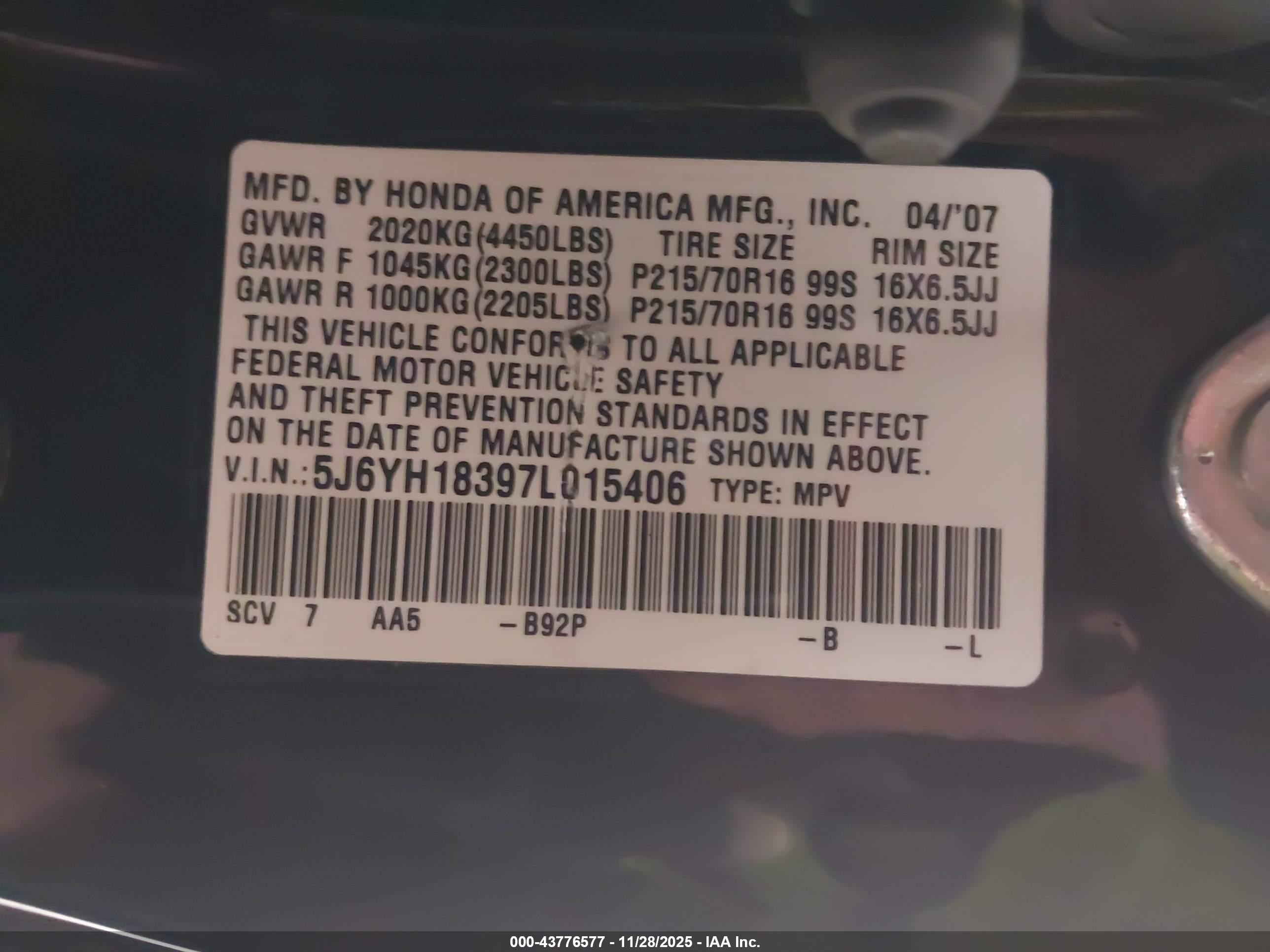 HONDA ELEMENT image 9