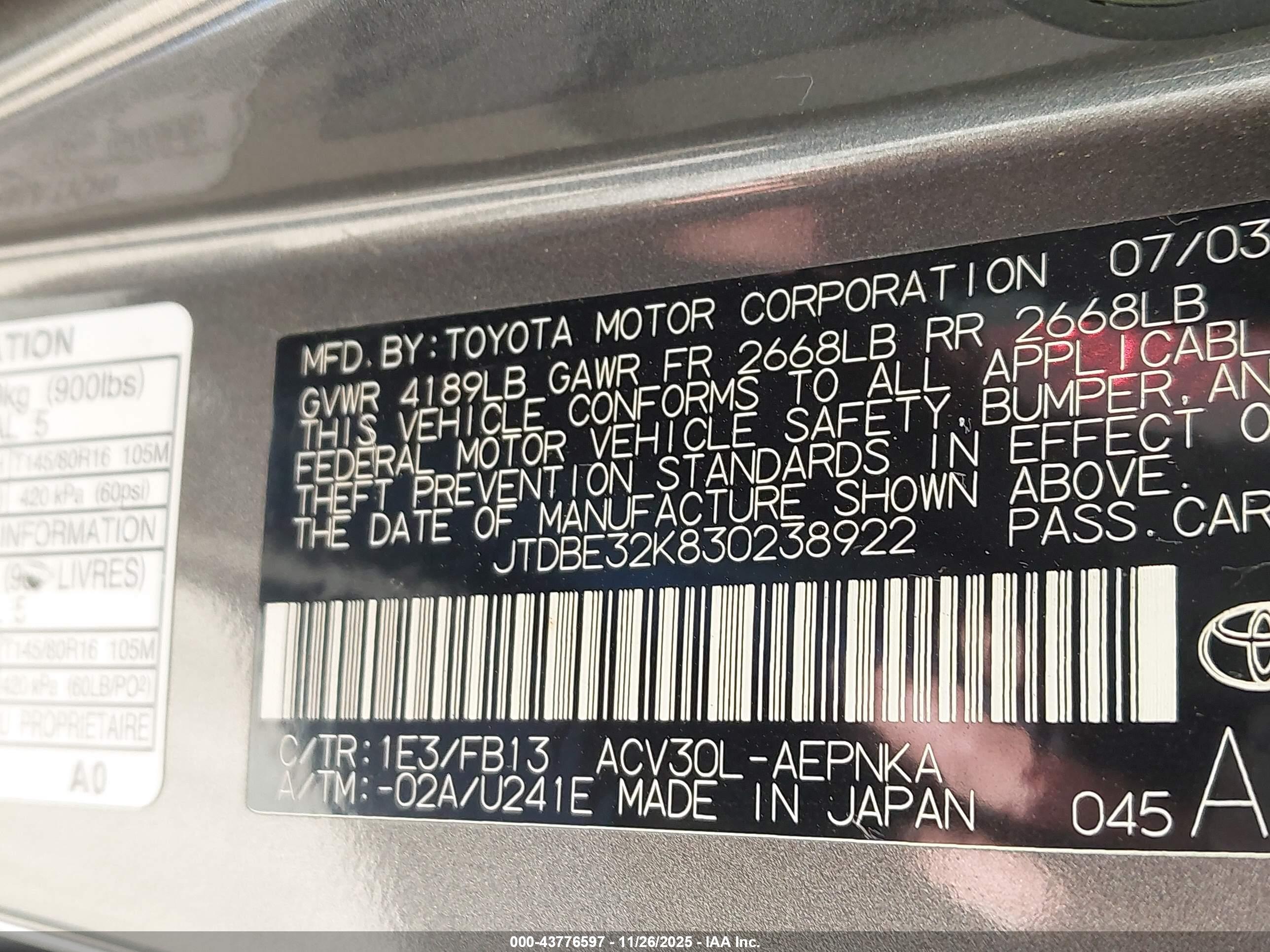 TOYOTA CAMRY image 9