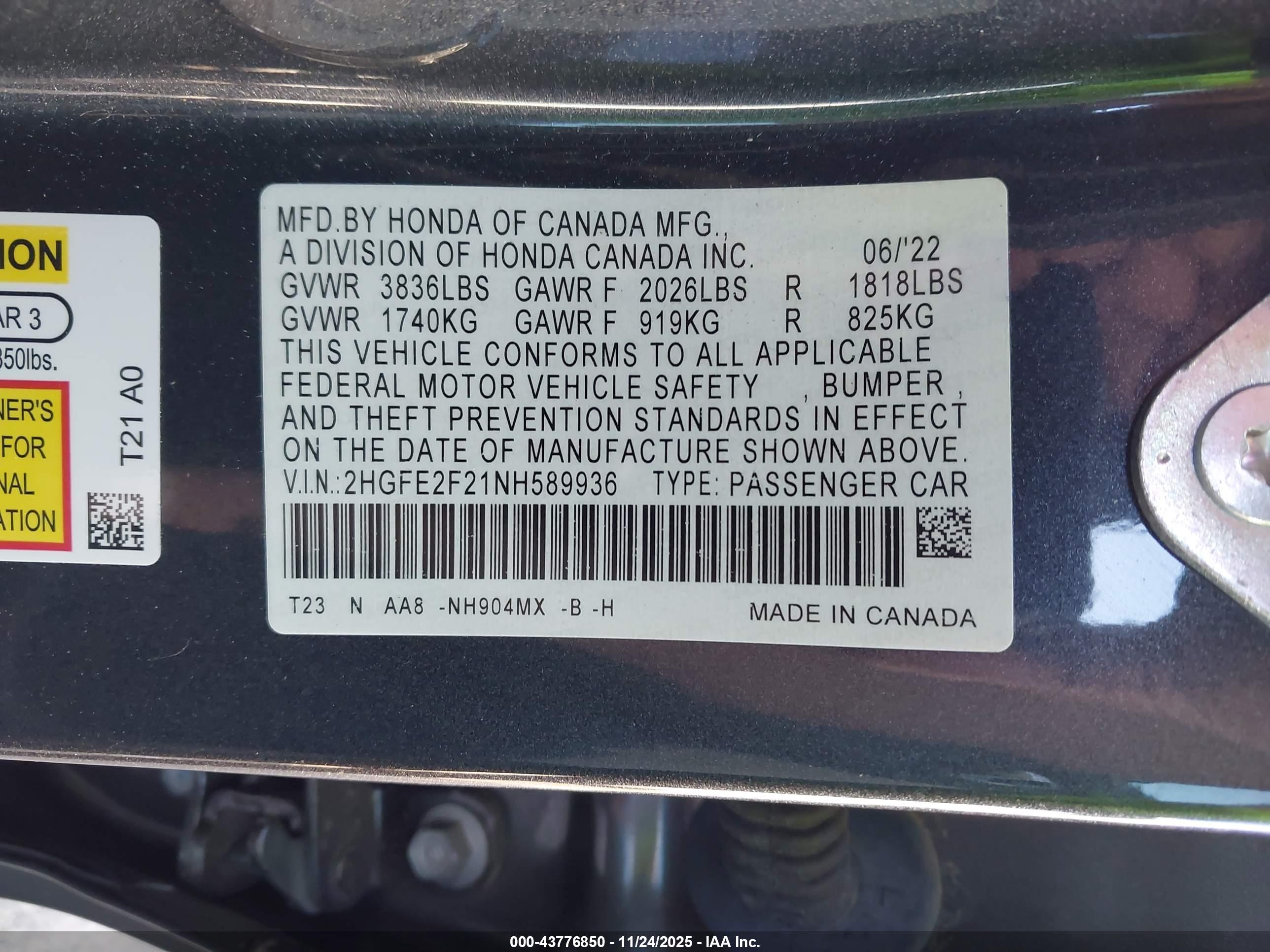 HONDA CIVIC image 9