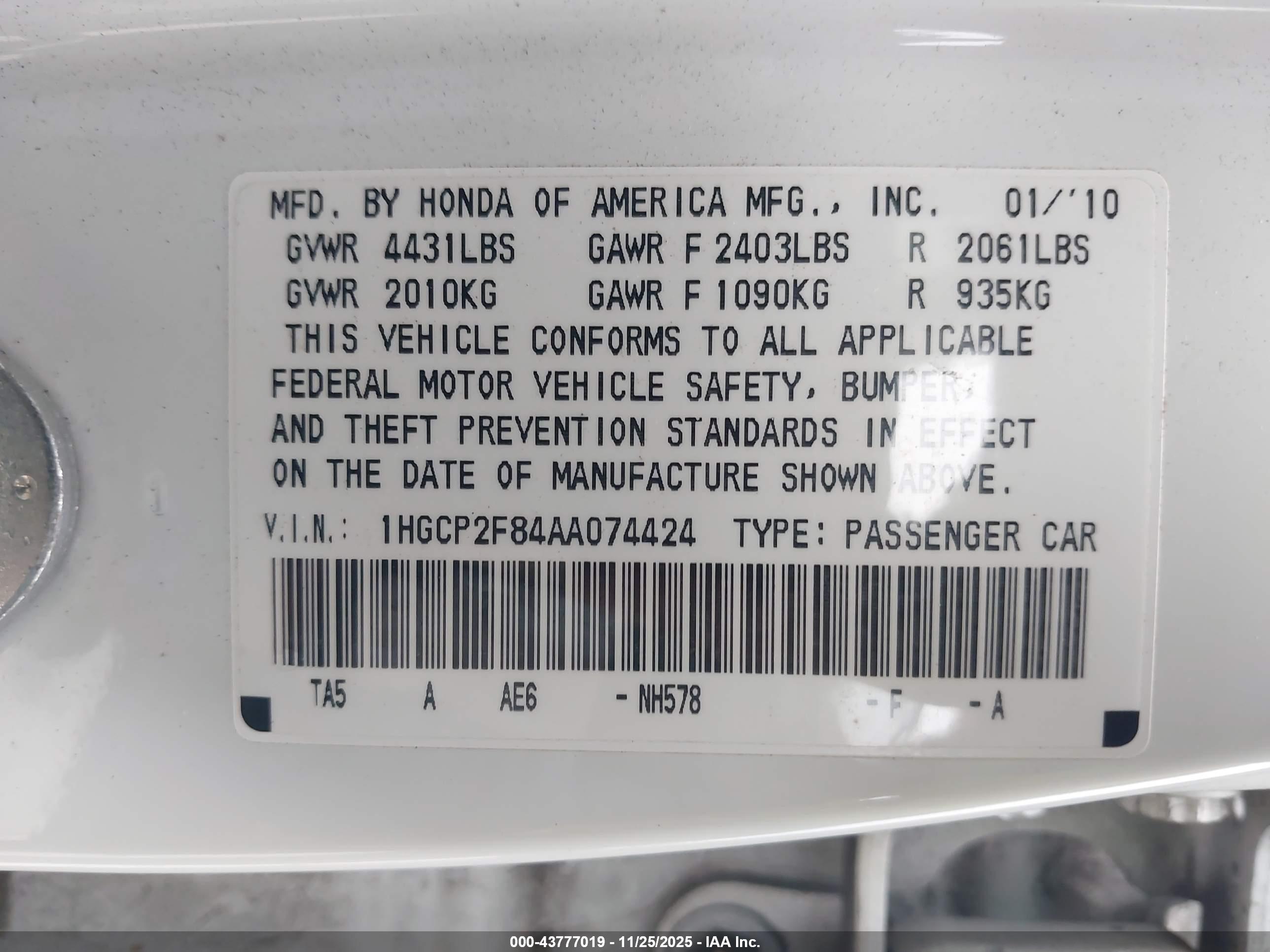 HONDA ACCORD image 9