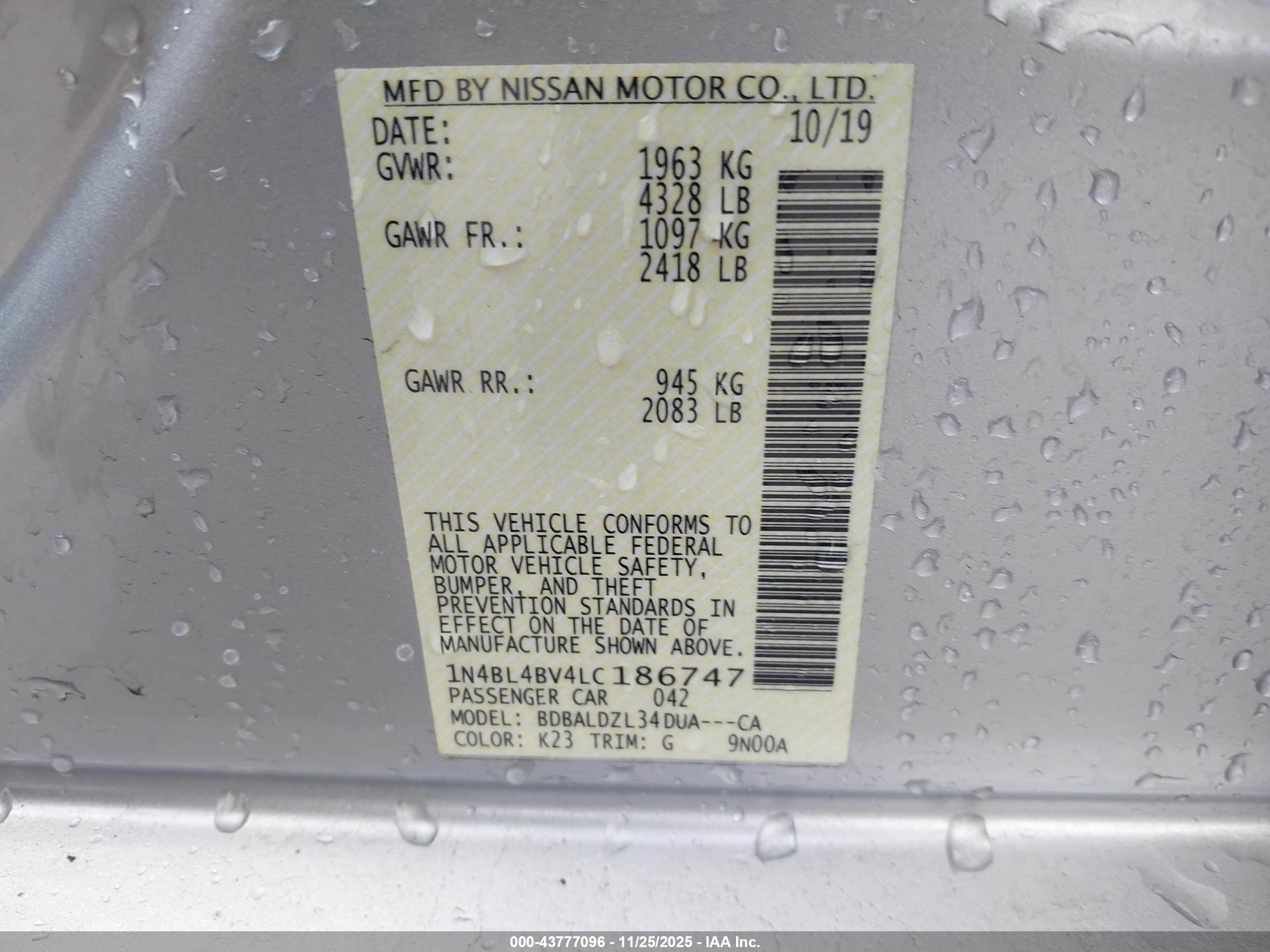 NISSAN ALTIMA image 9
