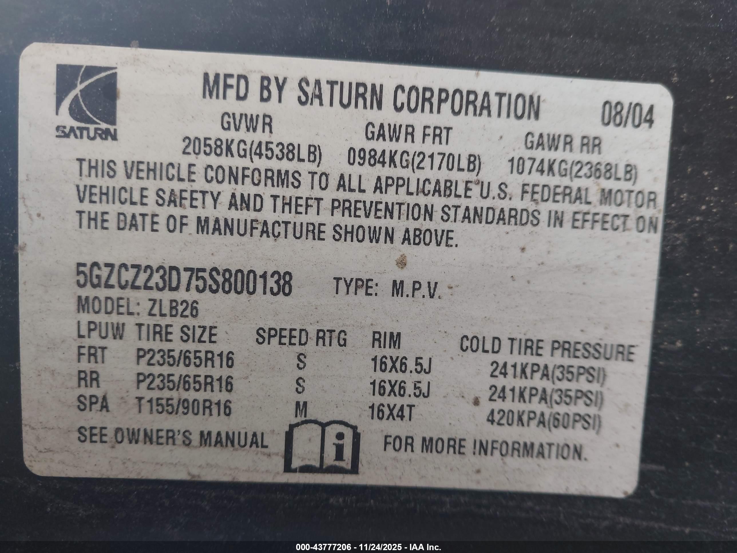 SATURN VUE image 9