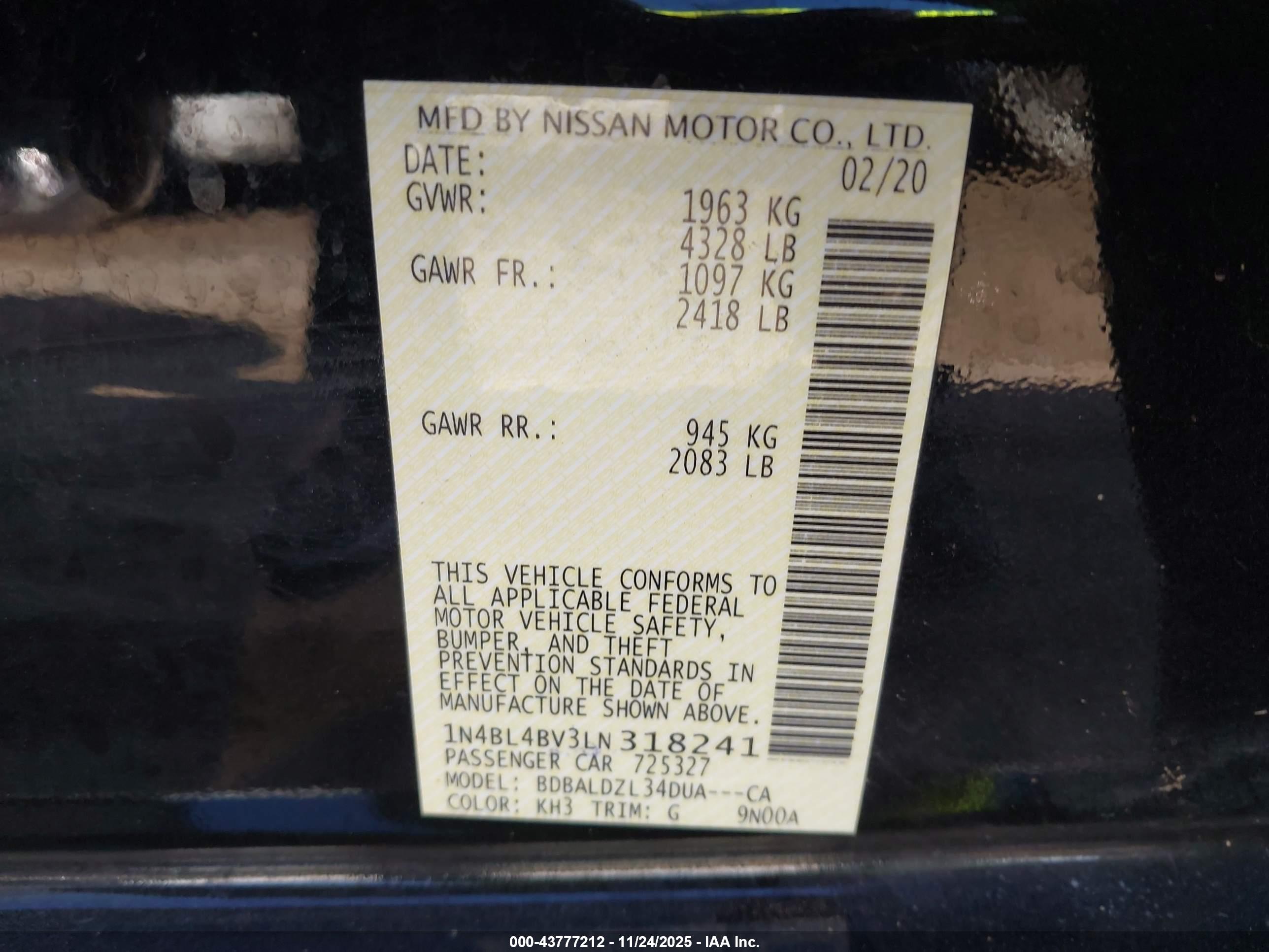 NISSAN ALTIMA image 9