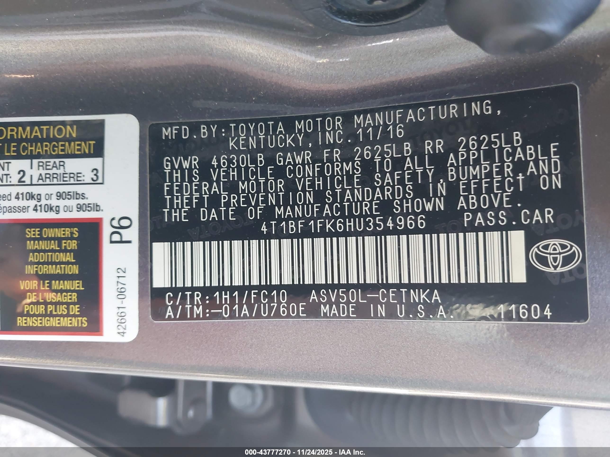 TOYOTA CAMRY image 9