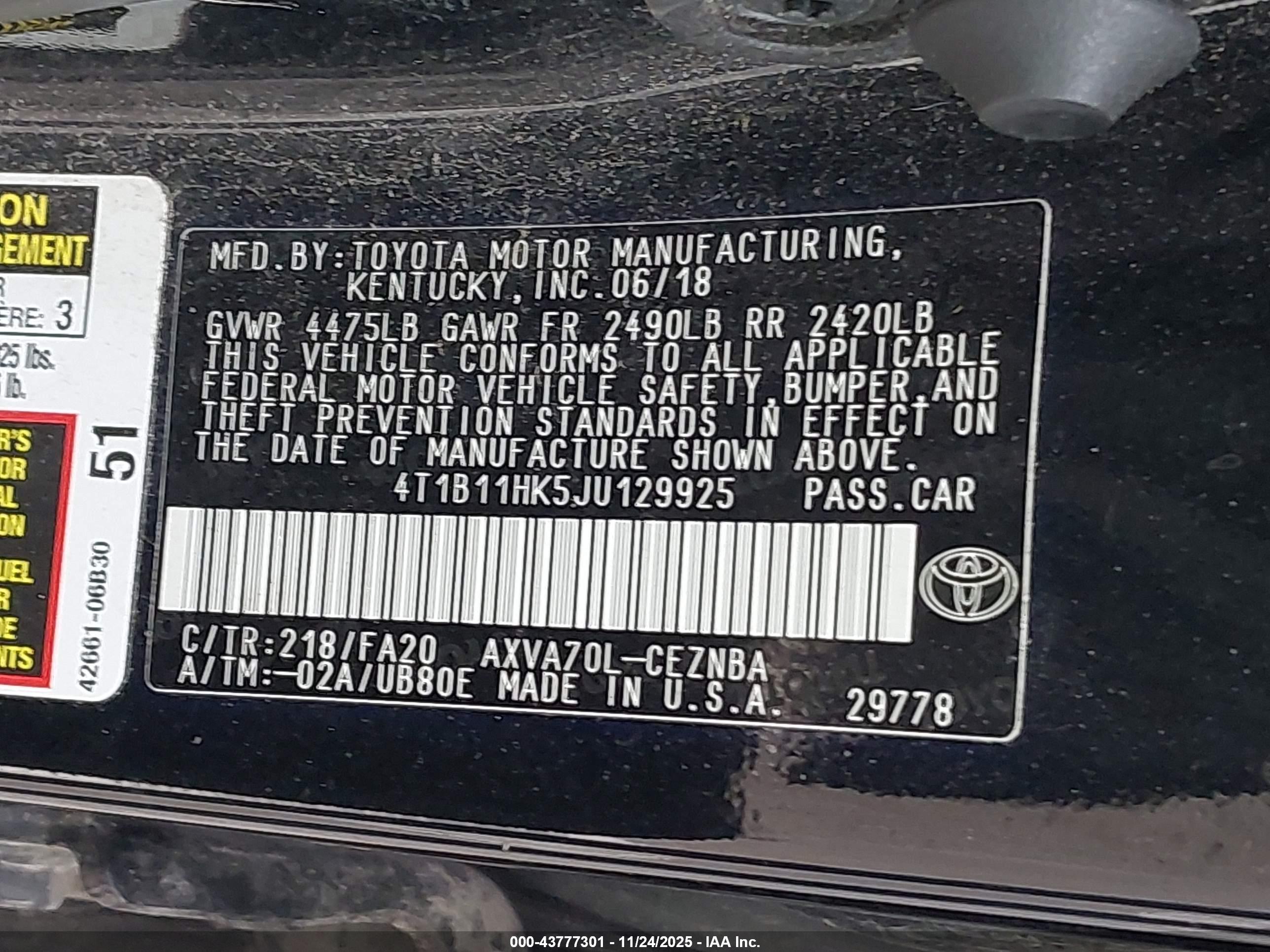 TOYOTA CAMRY image 9