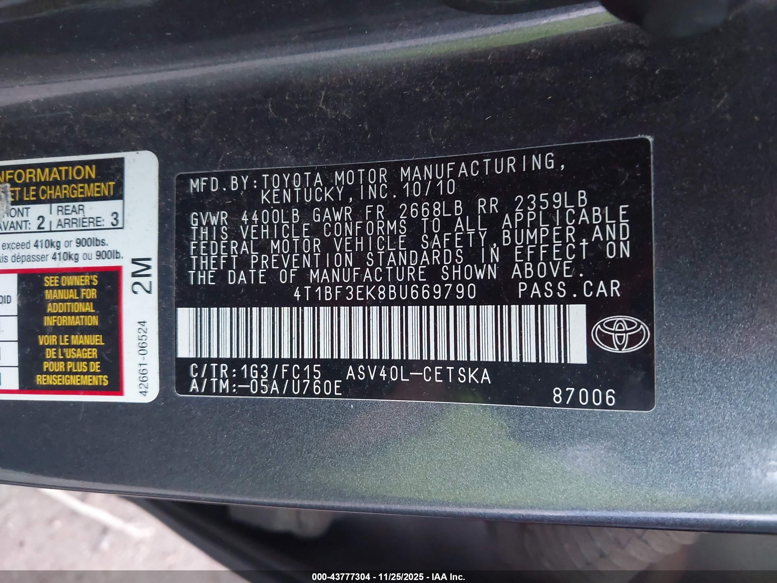 TOYOTA CAMRY image 9