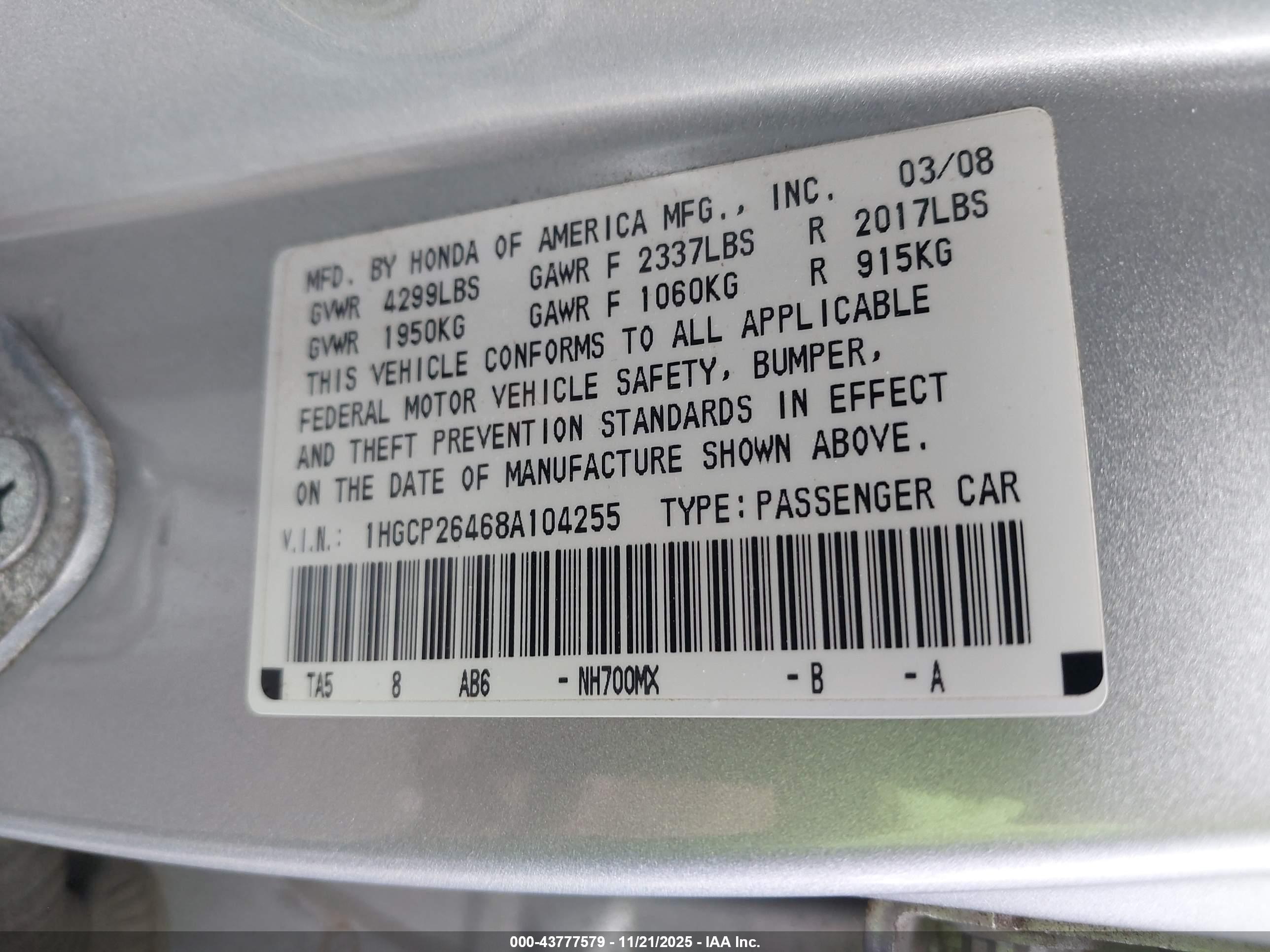 HONDA ACCORD image 9