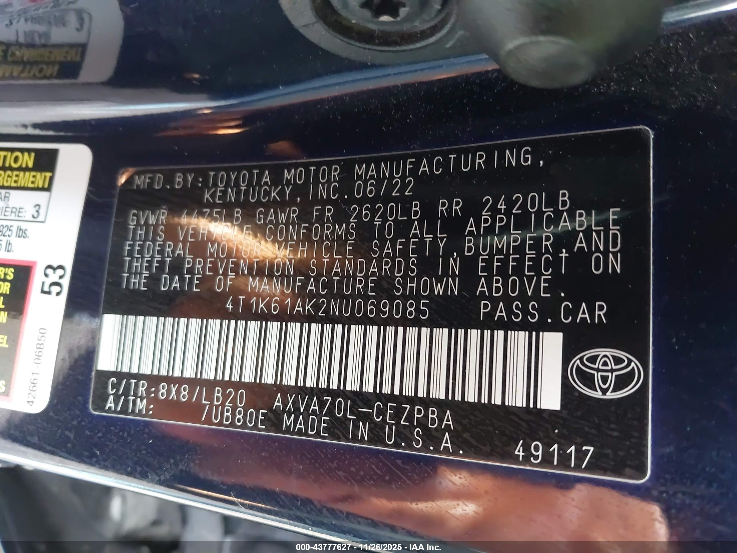 TOYOTA CAMRY image 9