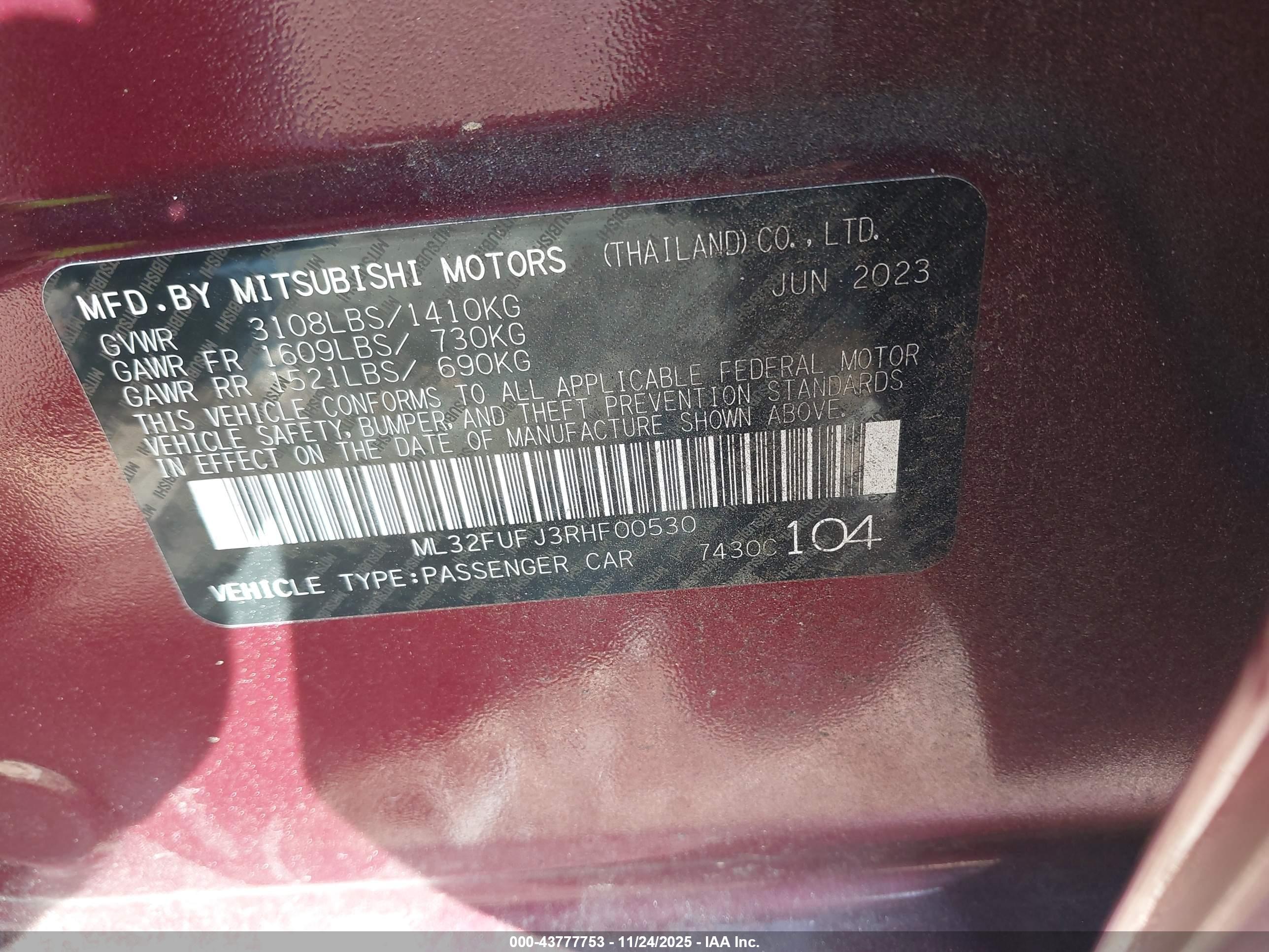MITSUBISHI MIRAGE image 9
