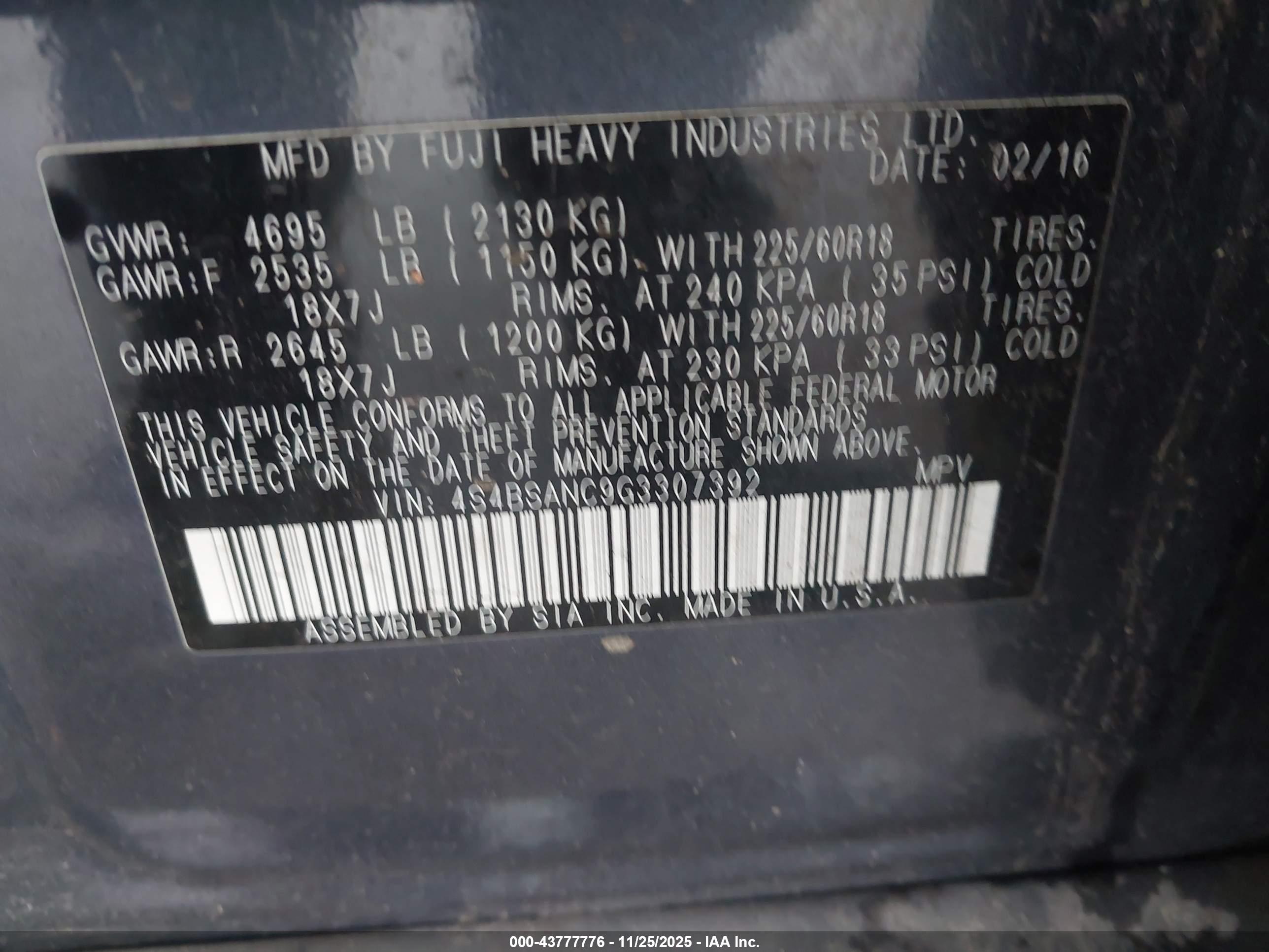 SUBARU OUTBACK image 9