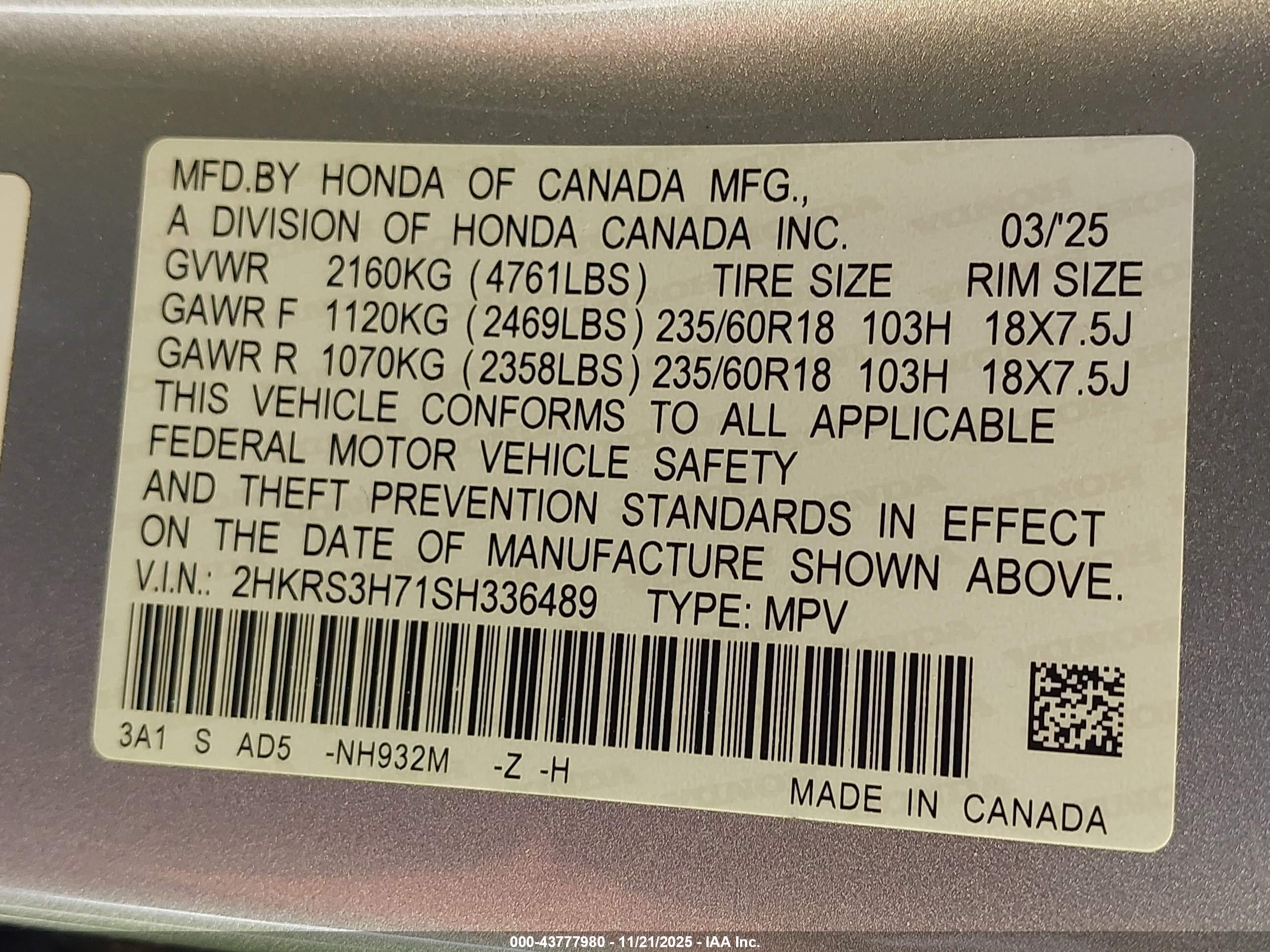HONDA CR-V image 9