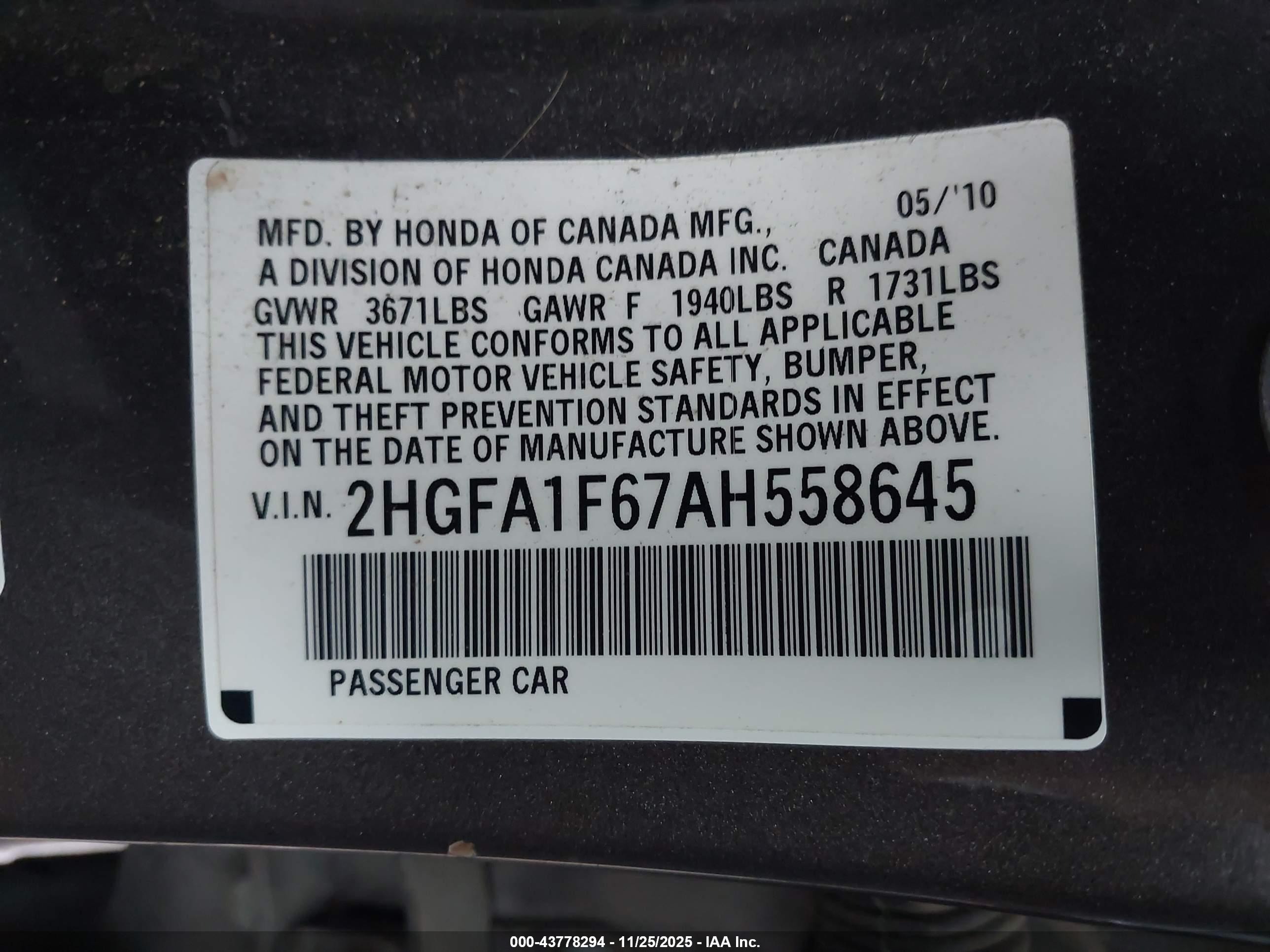 HONDA CIVIC image 9