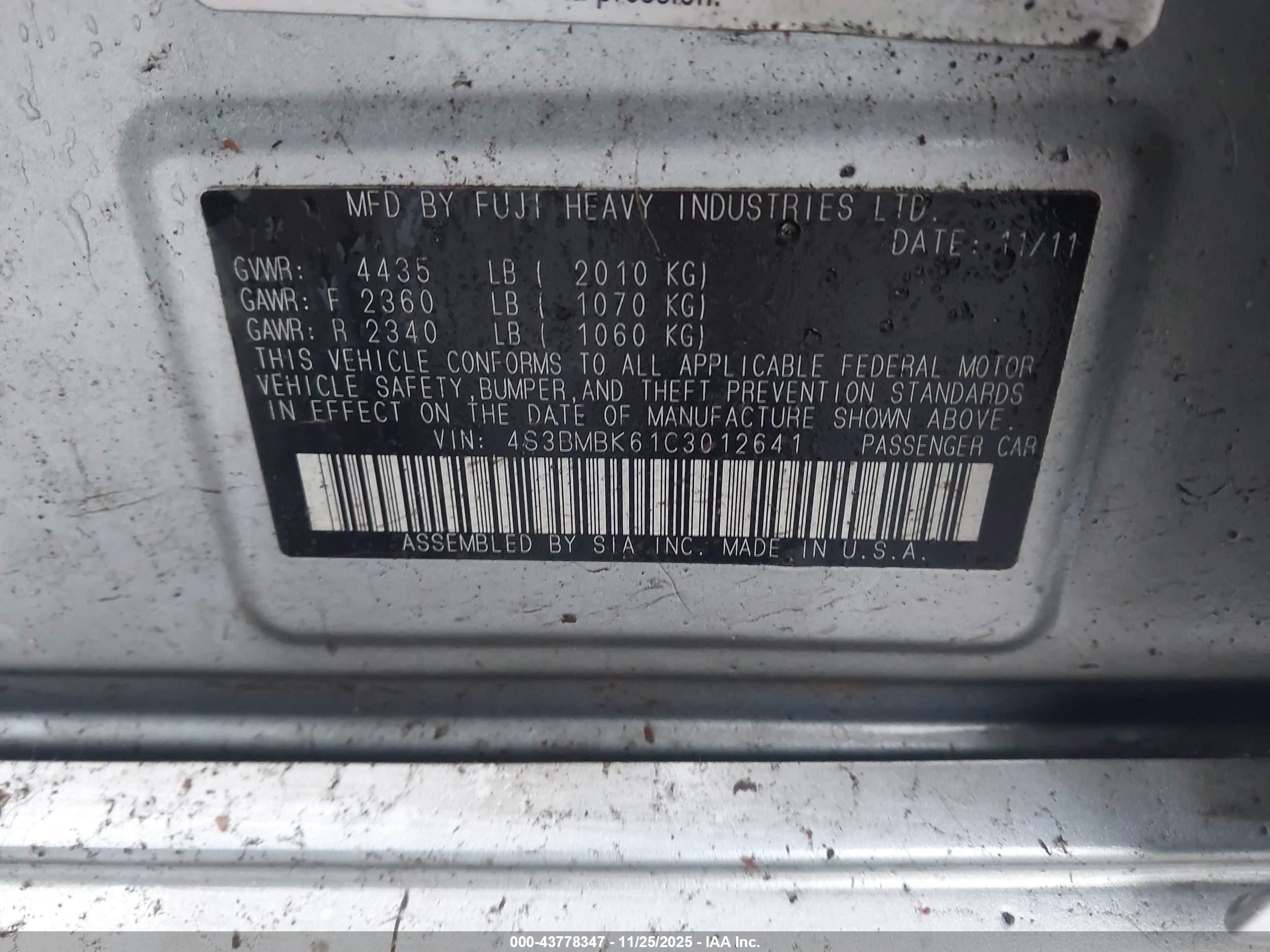 SUBARU LEGACY image 9