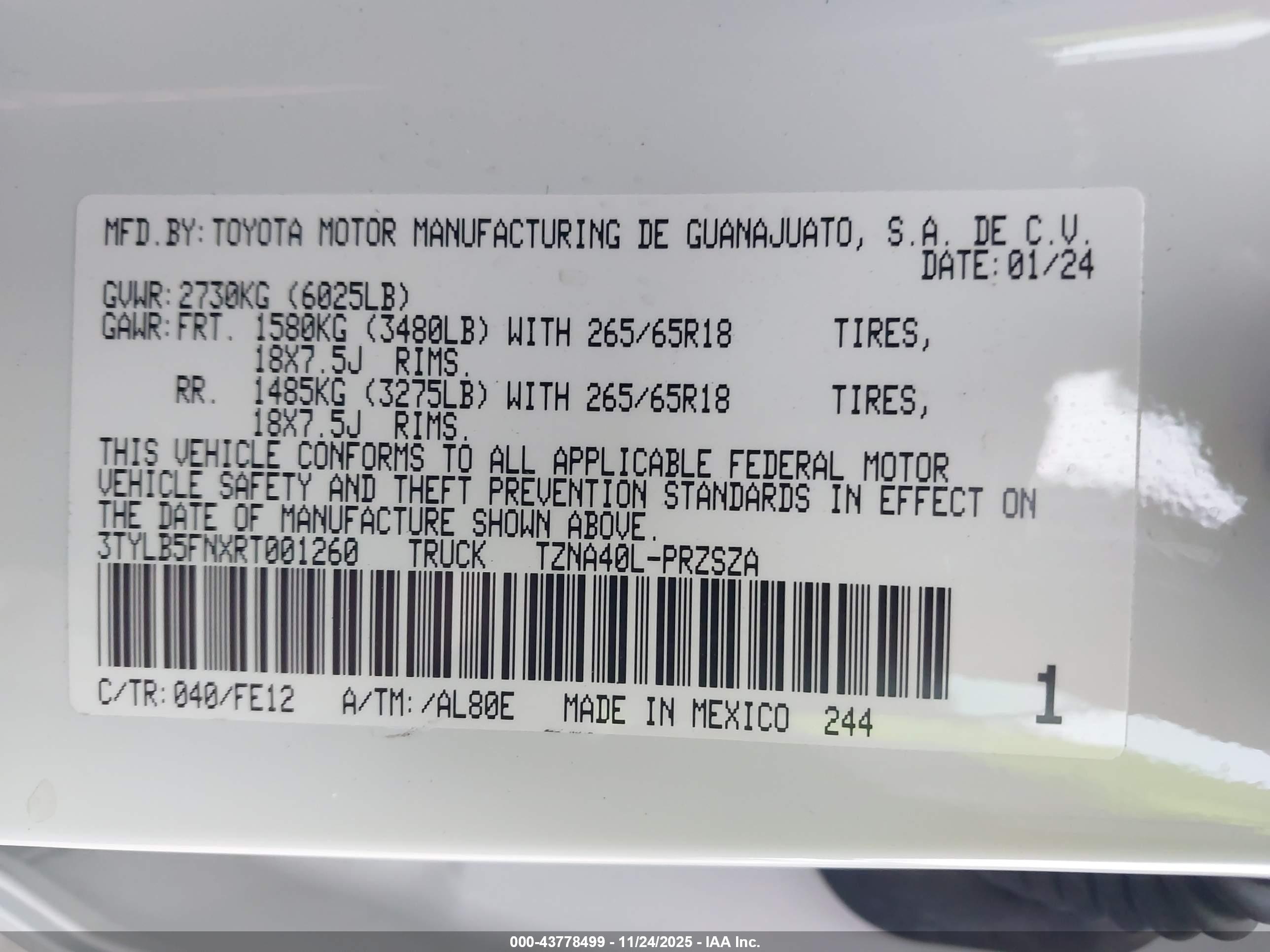 TOYOTA TACOMA image 9
