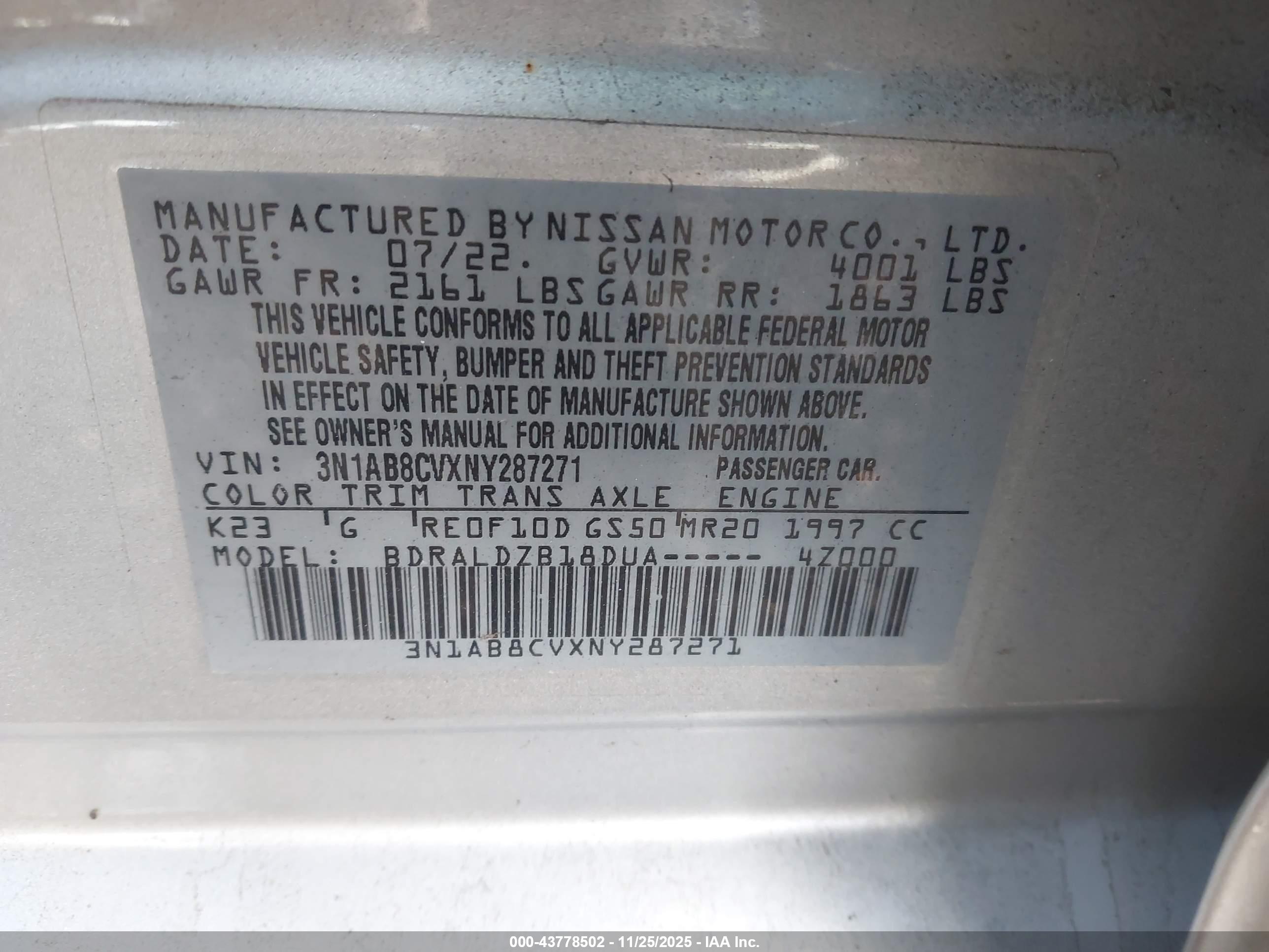NISSAN SENTRA image 9