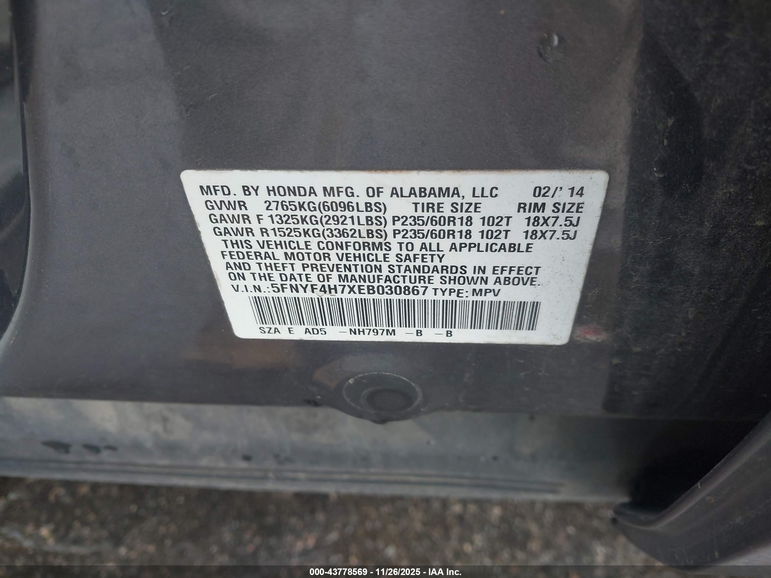 HONDA PILOT image 9