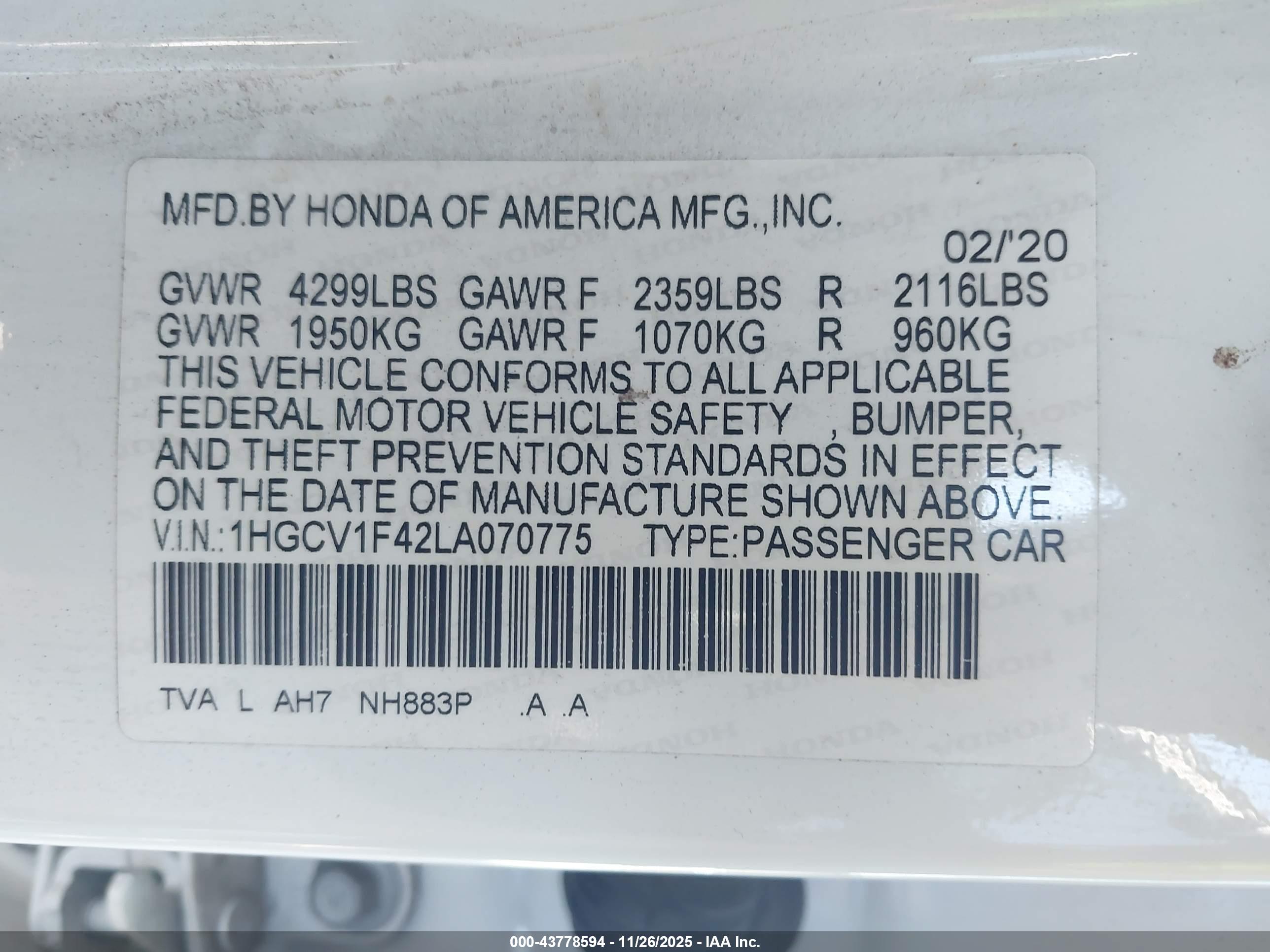 HONDA ACCORD image 9