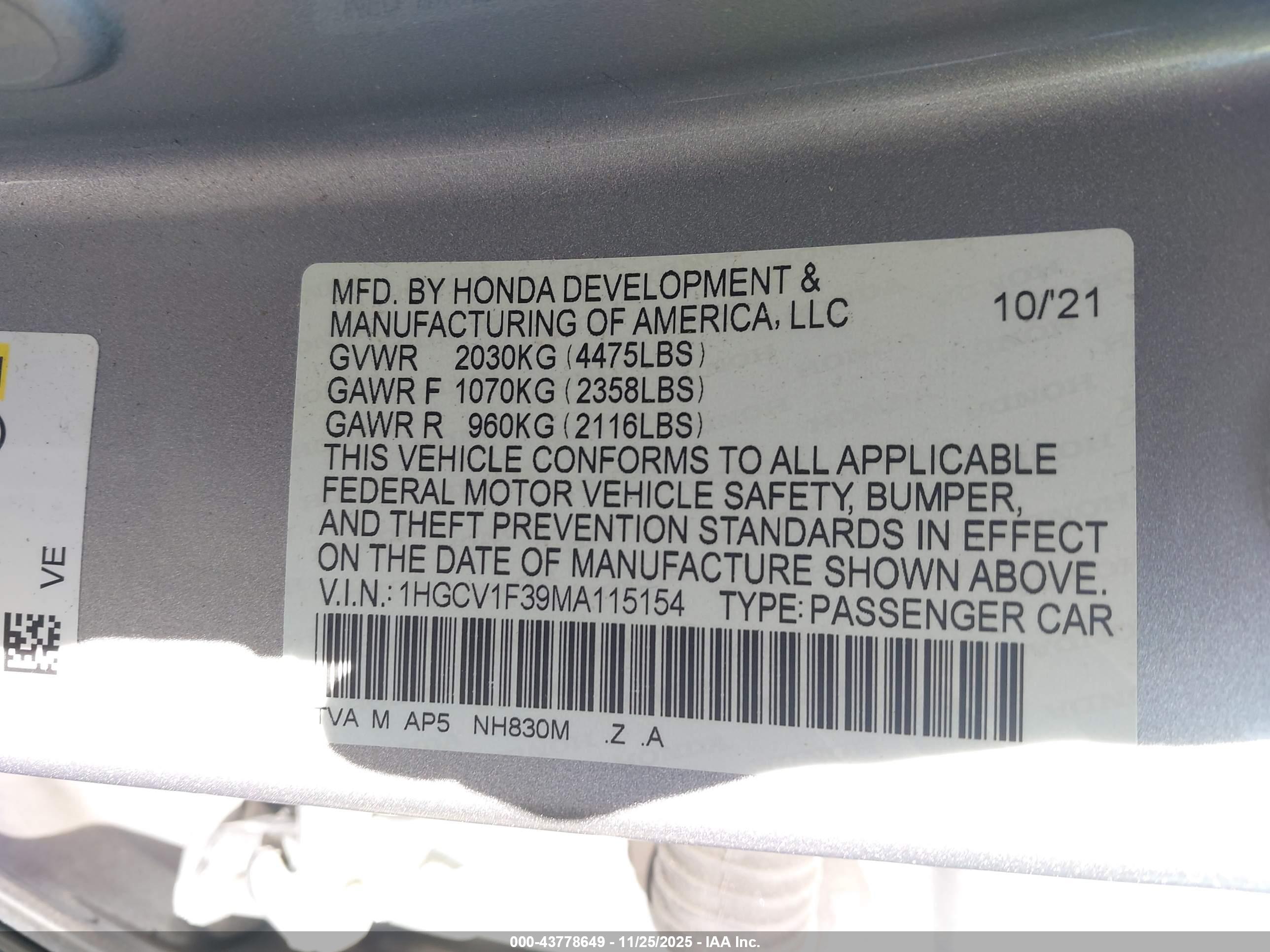 HONDA ACCORD image 9