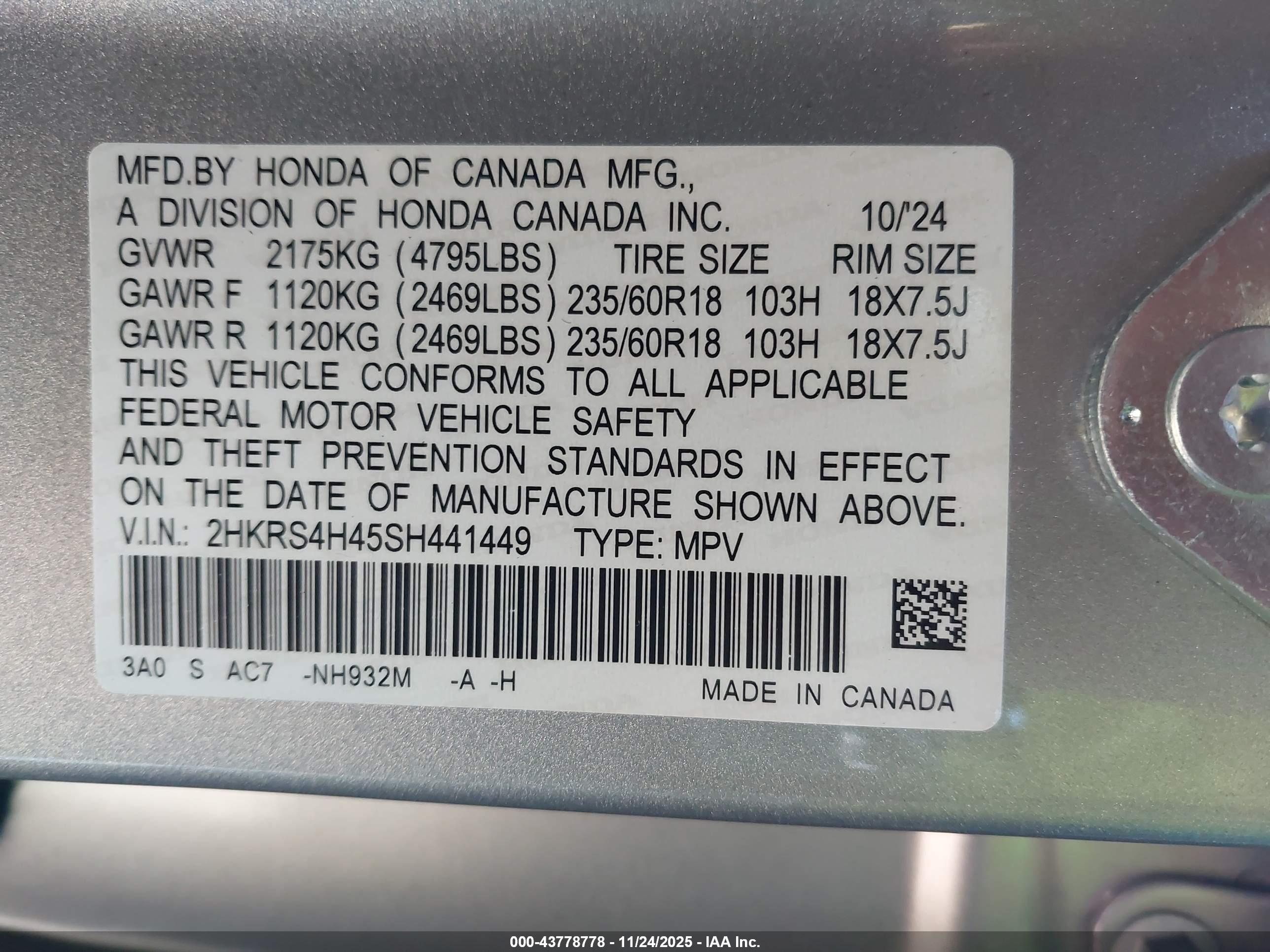 HONDA CR-V image 9