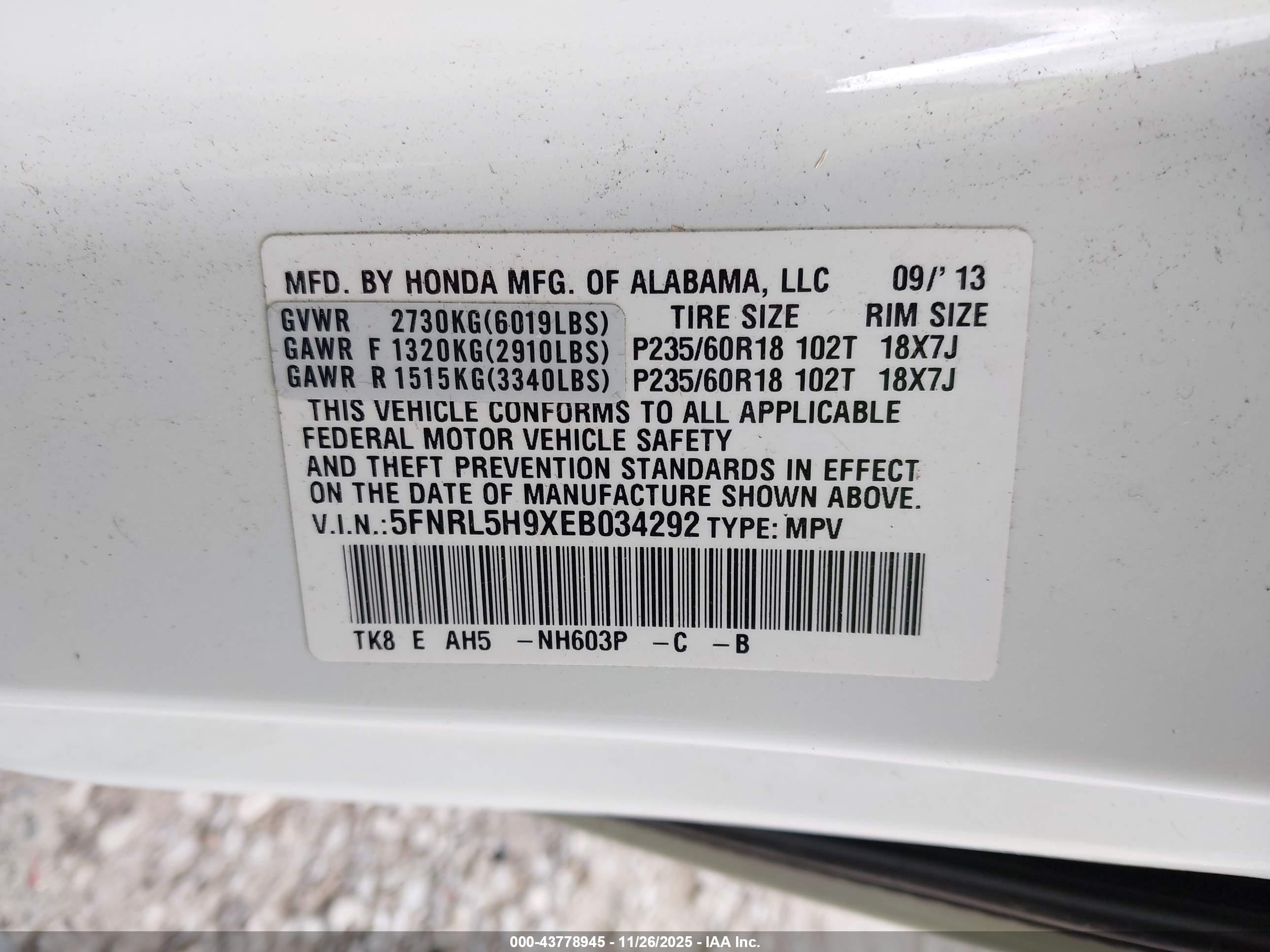 HONDA ODYSSEY image 9