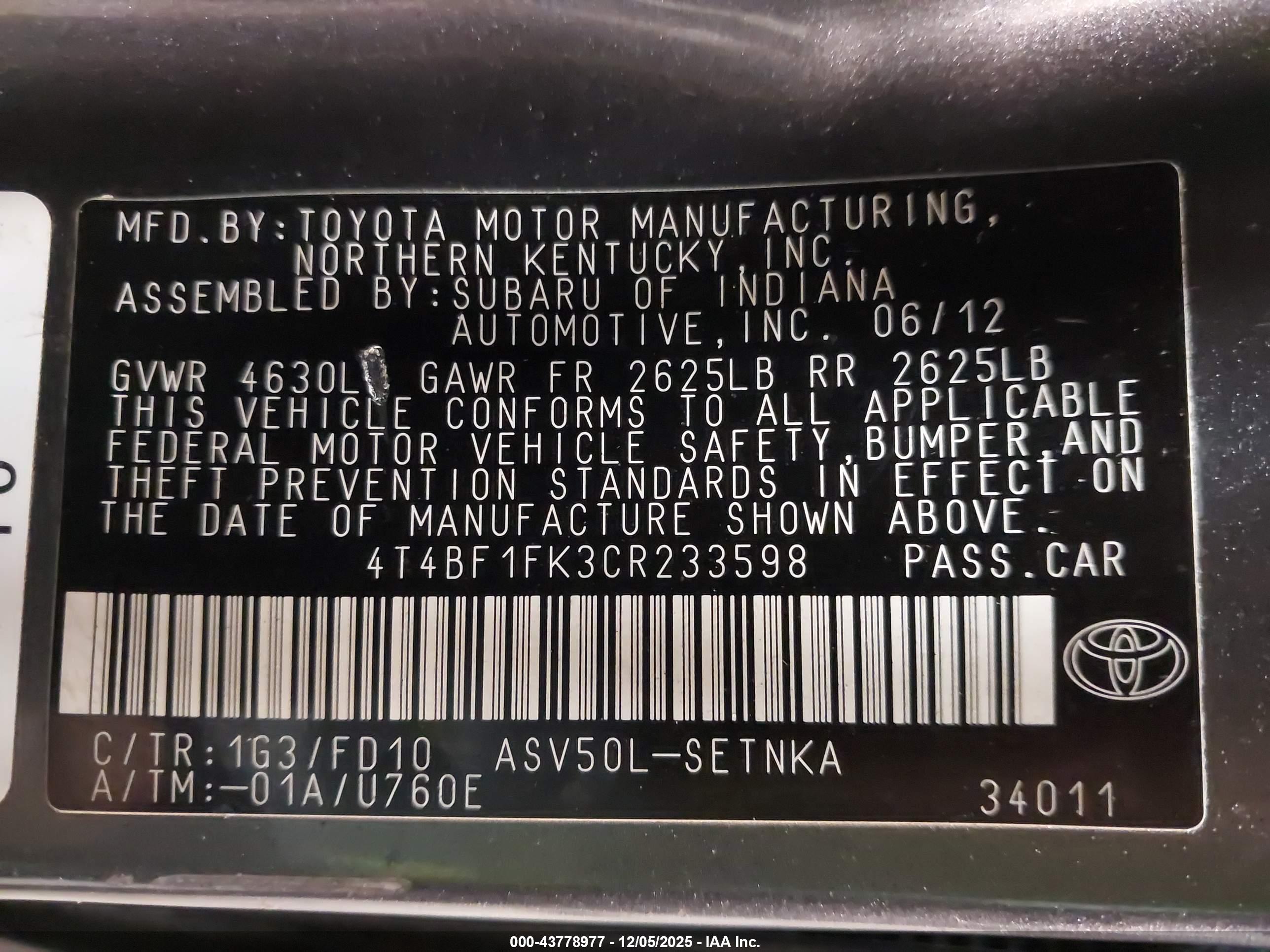 TOYOTA CAMRY image 9