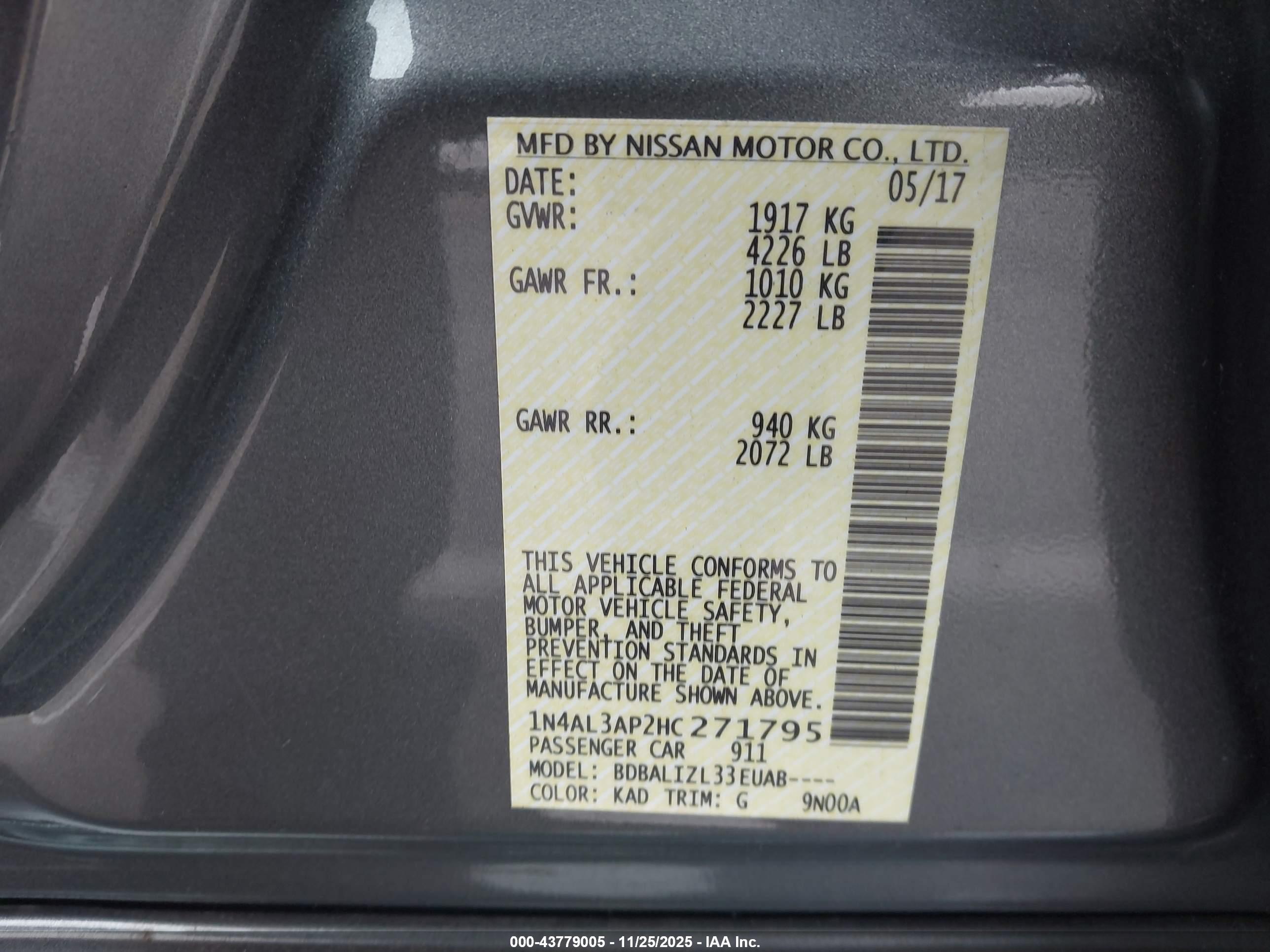 NISSAN ALTIMA image 9