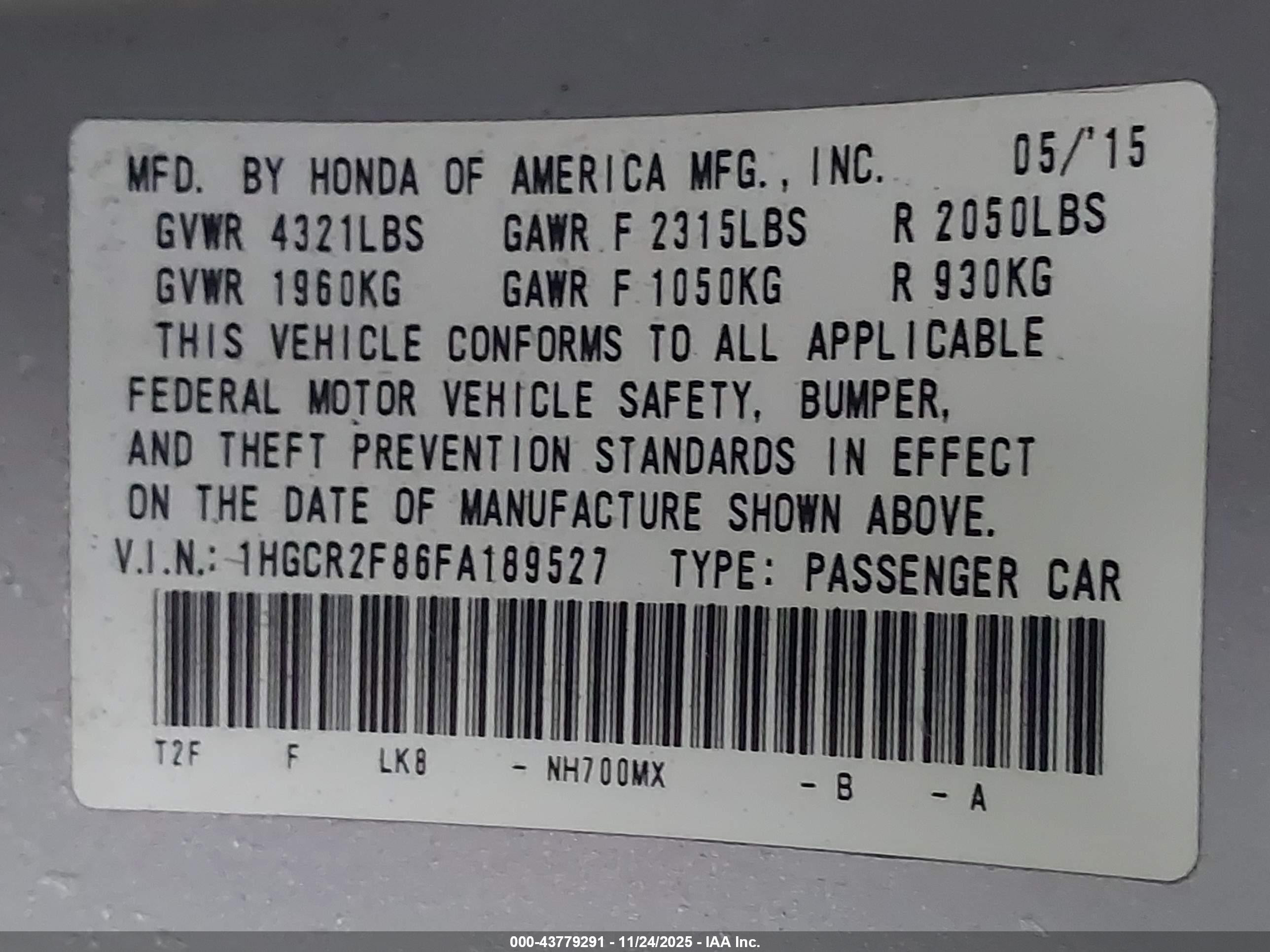 HONDA ACCORD image 9