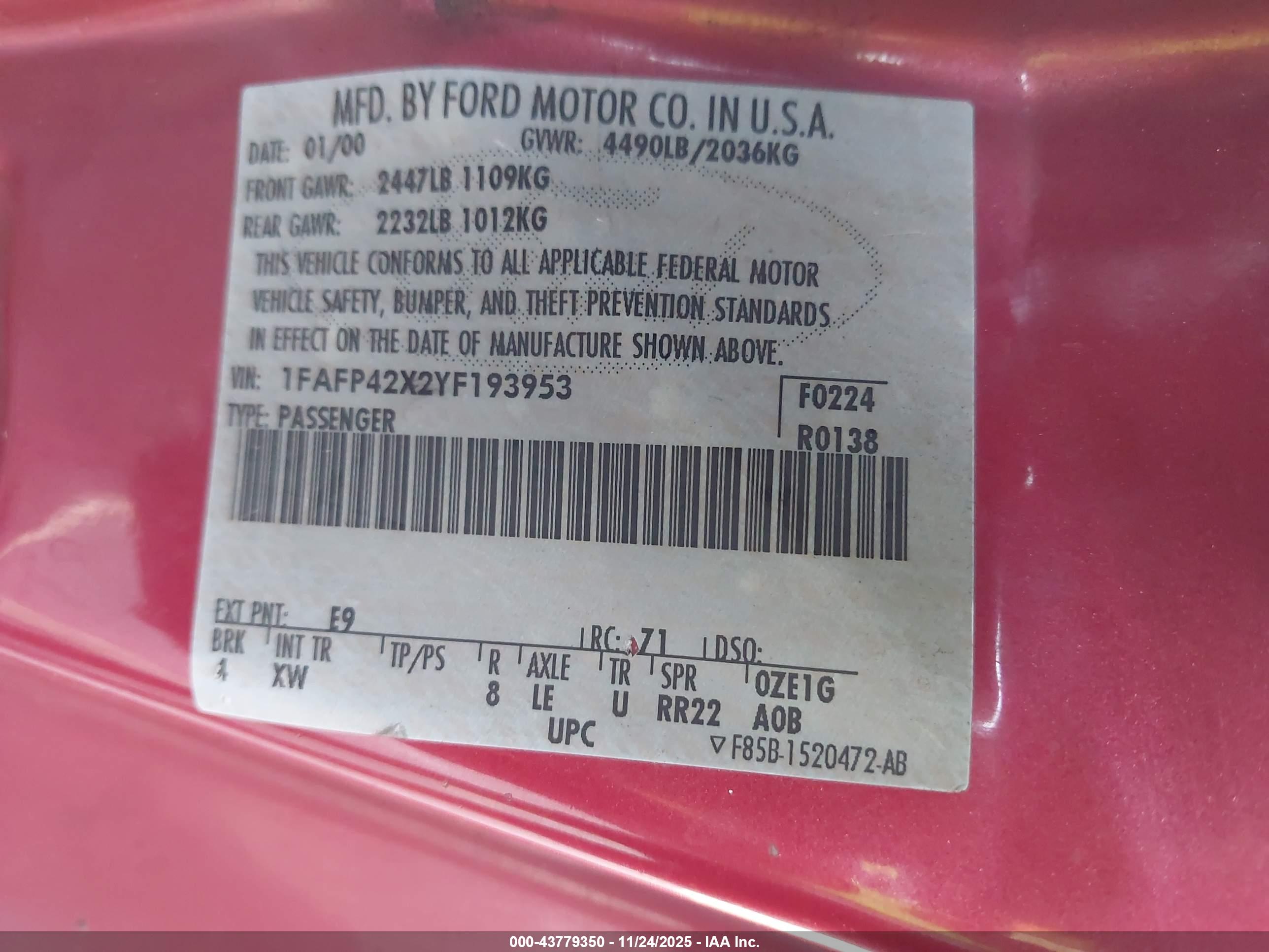 FORD MUSTANG image 9