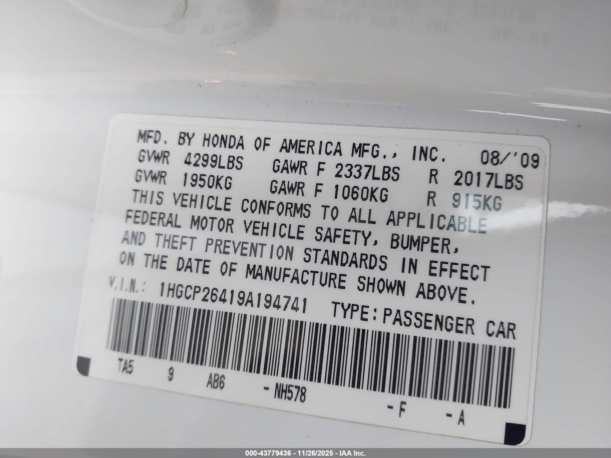 HONDA ACCORD image 9
