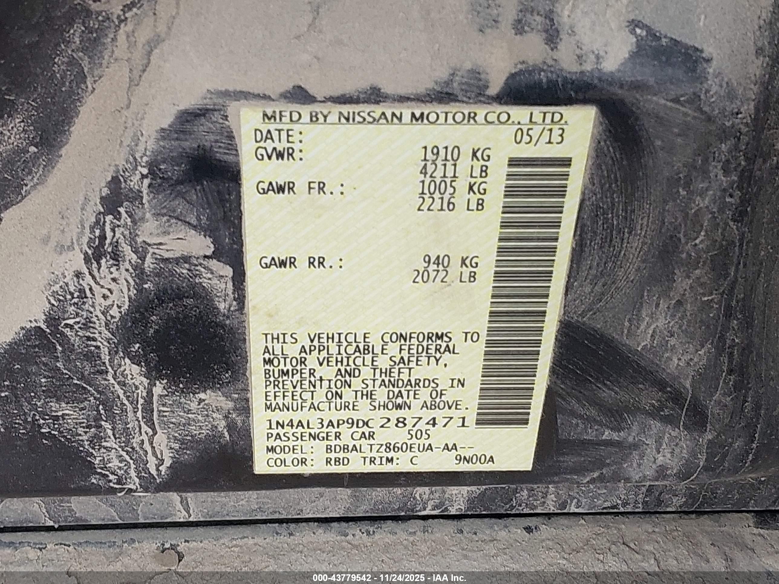 NISSAN ALTIMA image 9