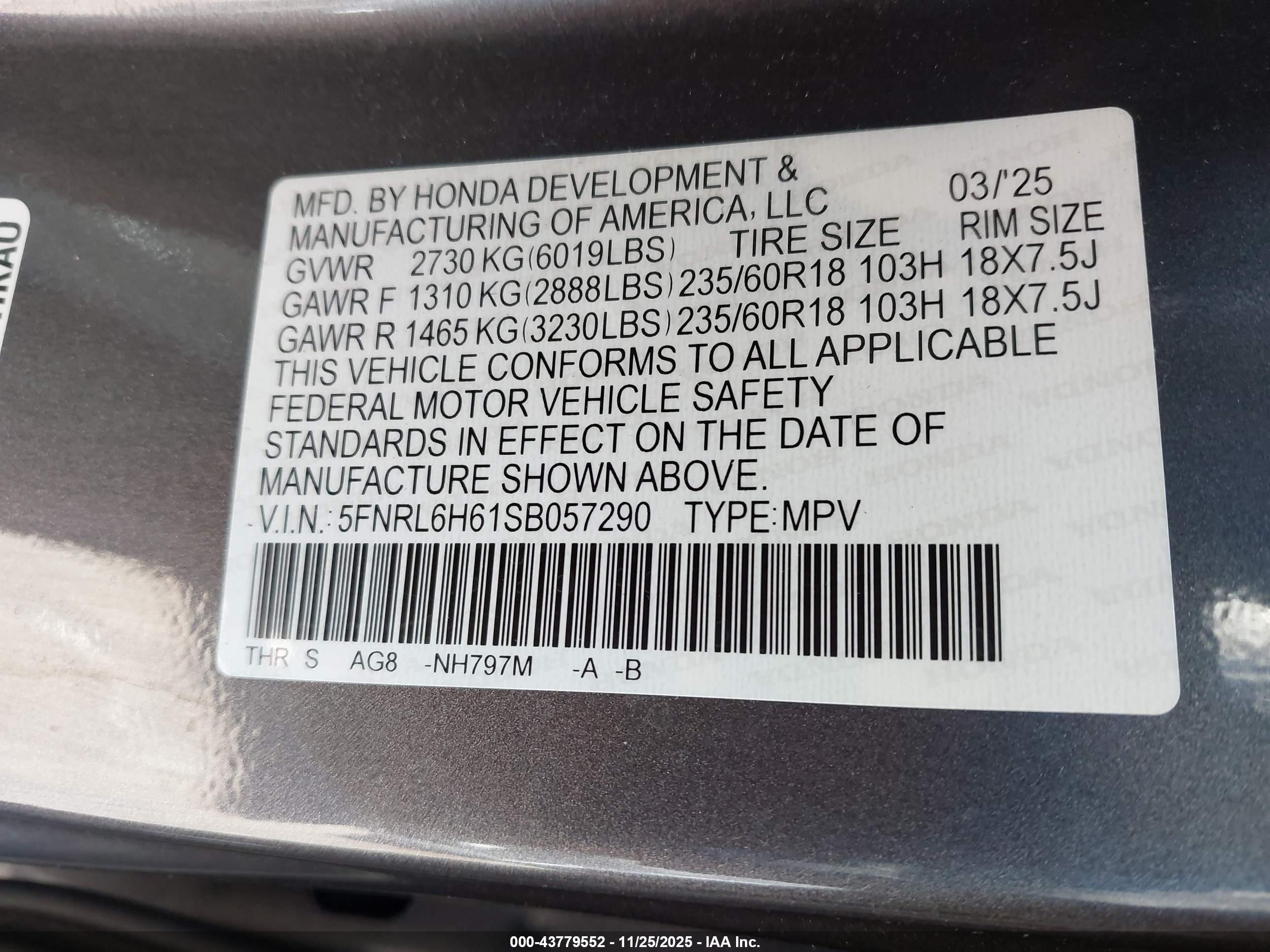 HONDA ODYSSEY image 9