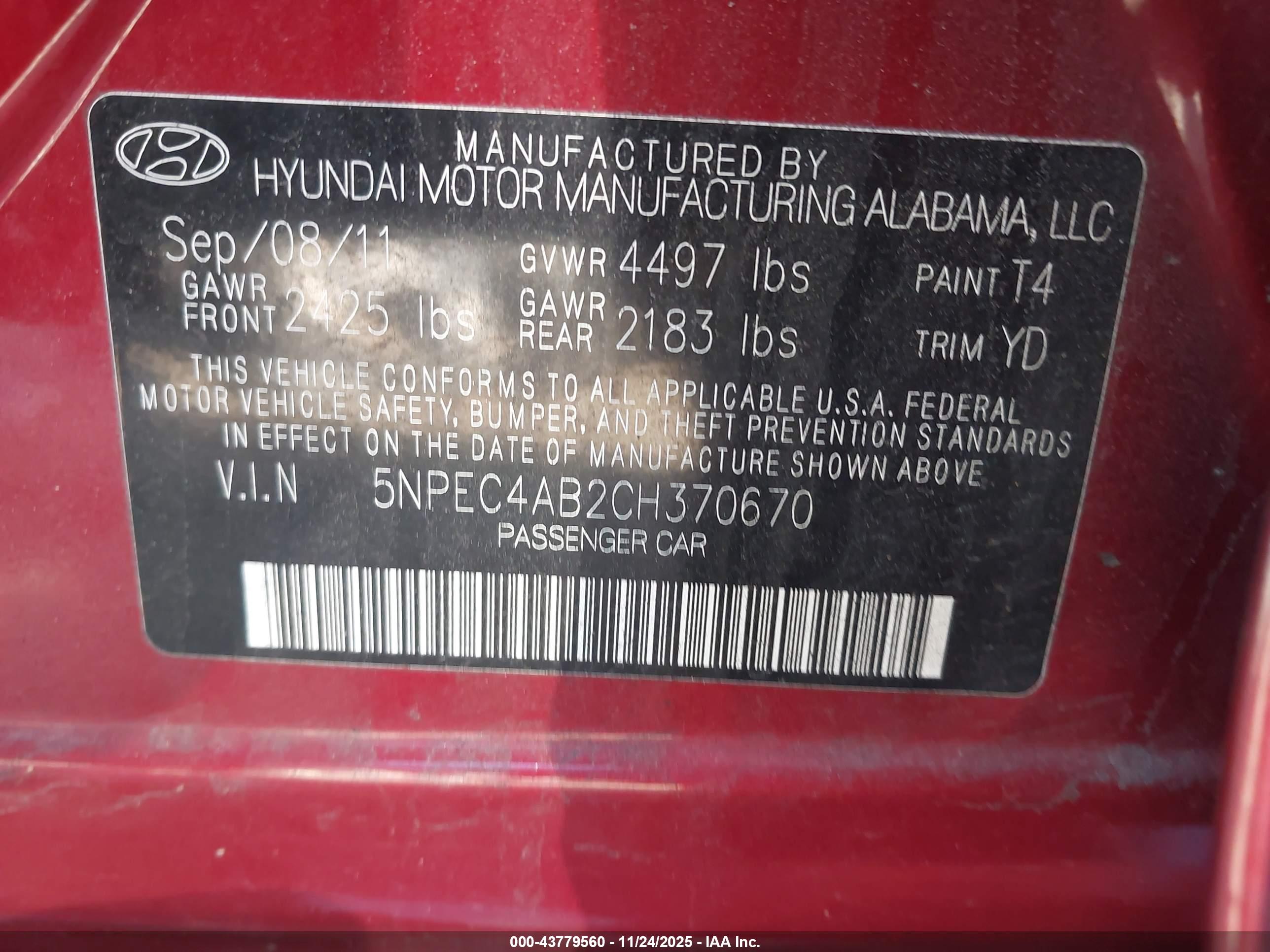 HYUNDAI SONATA image 9