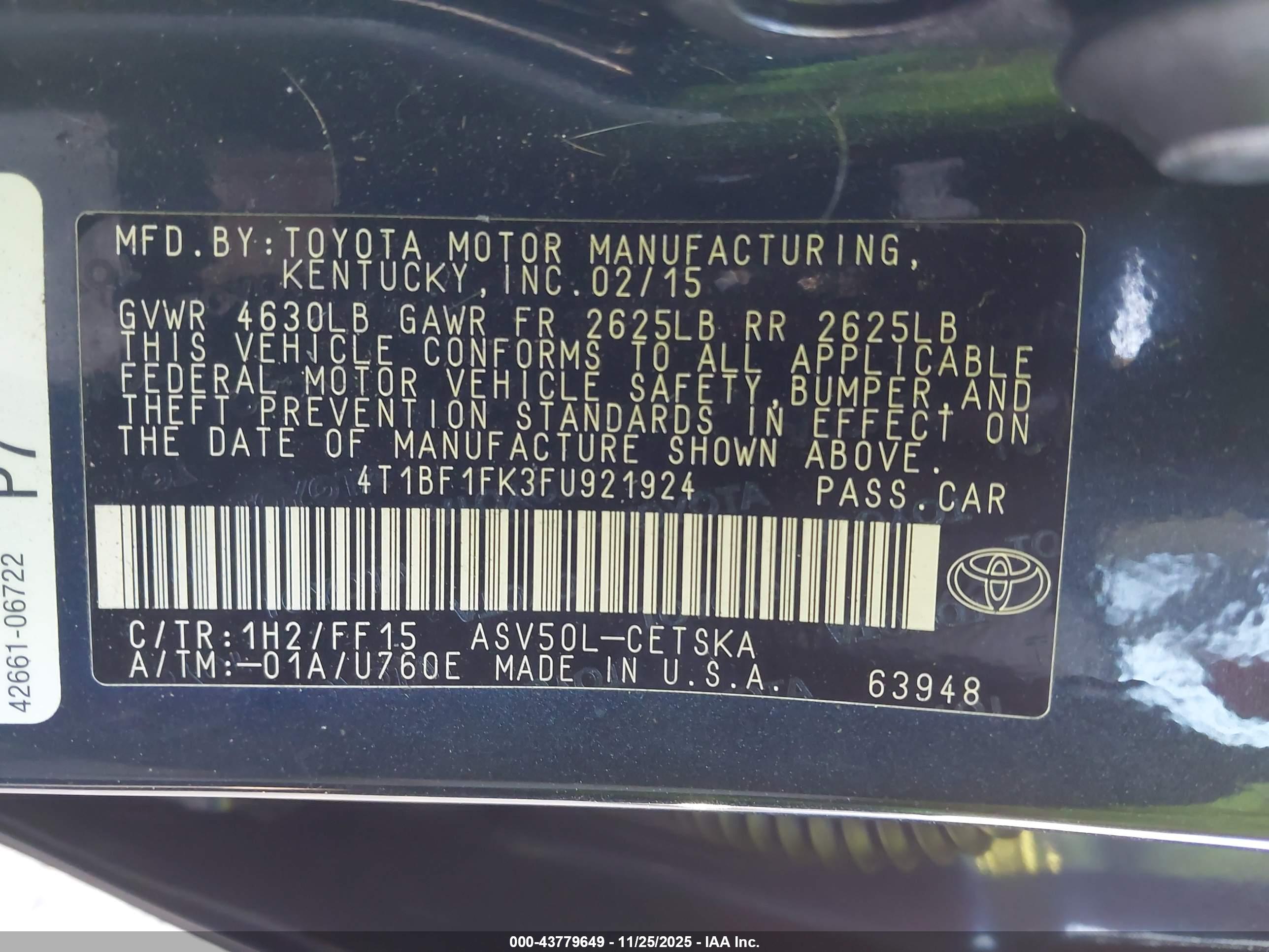 TOYOTA CAMRY image 9